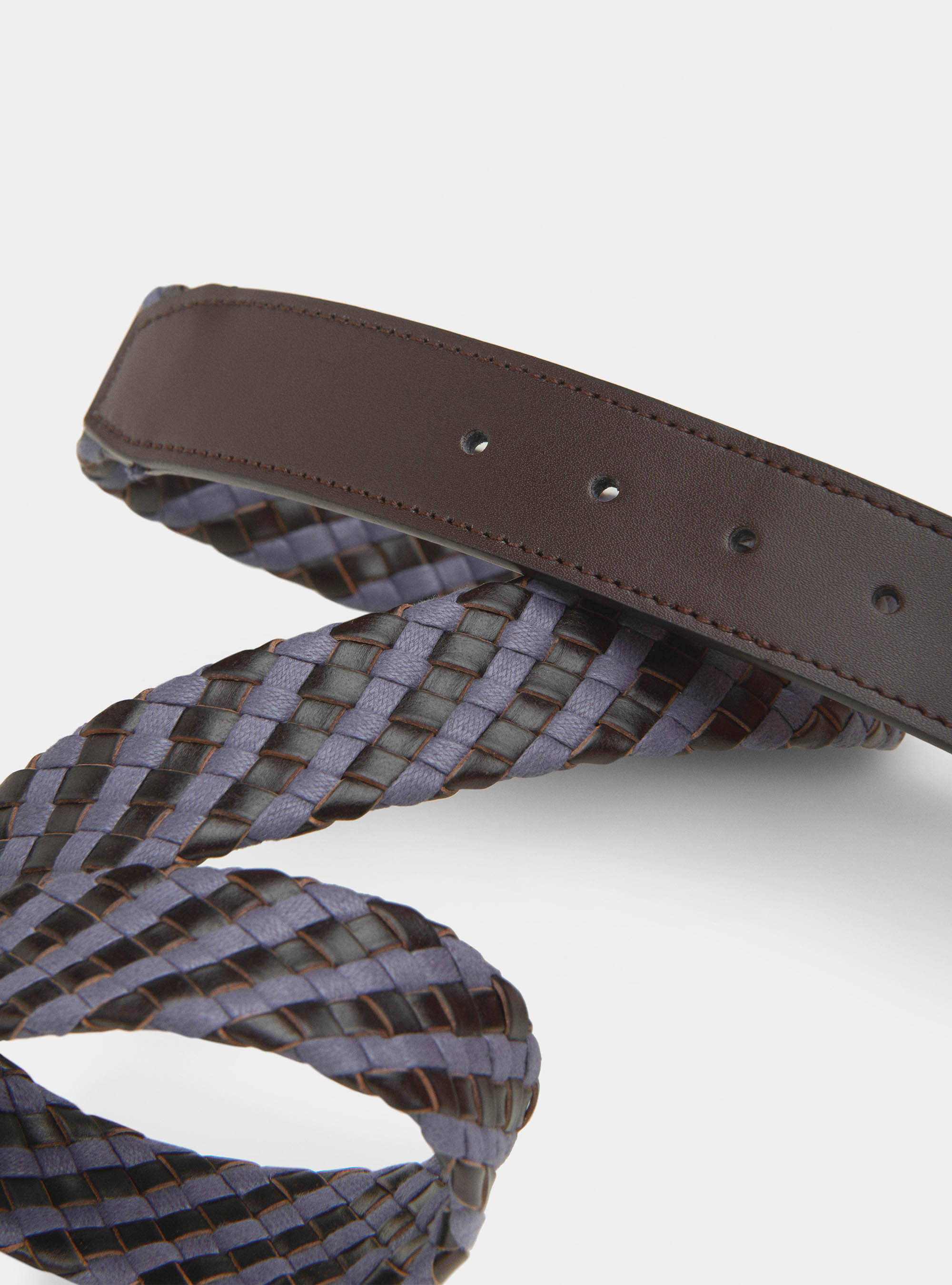 Cintura intrecciata, MARRONE
