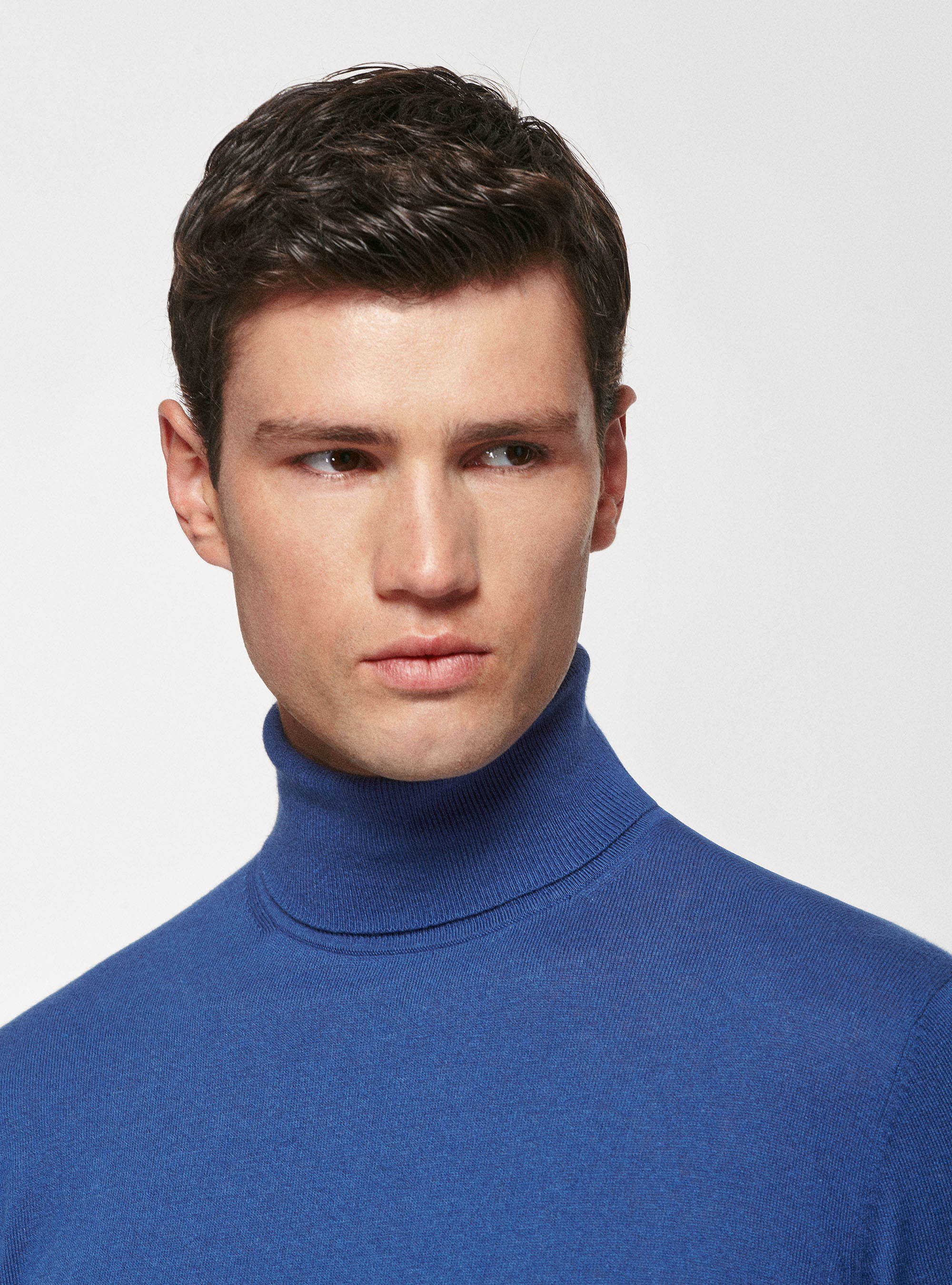 Dolcevita in cotone seta e cashmere, INCHIOSTRO