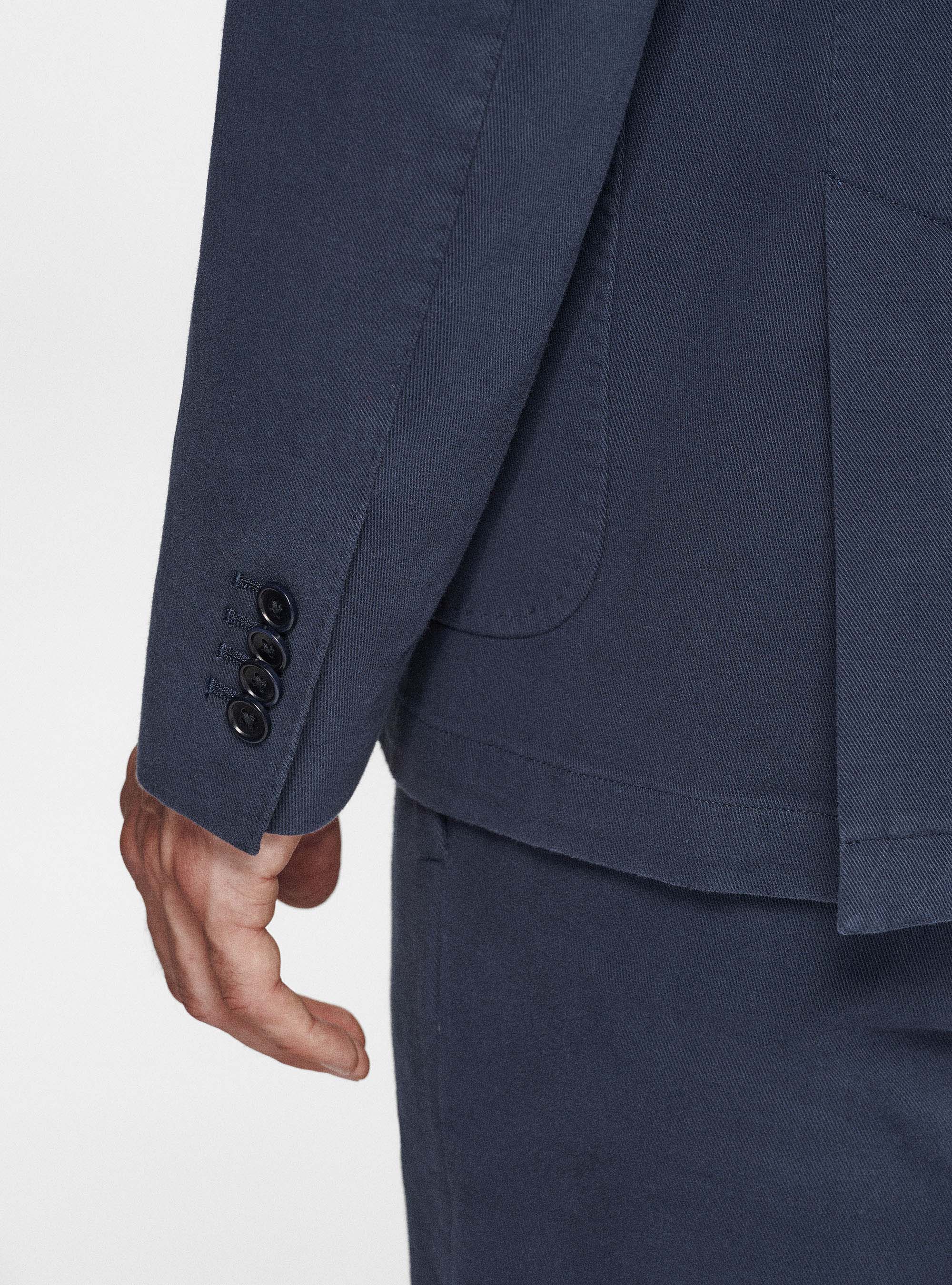 Giacca in cotone cashmere, BLU NAVY