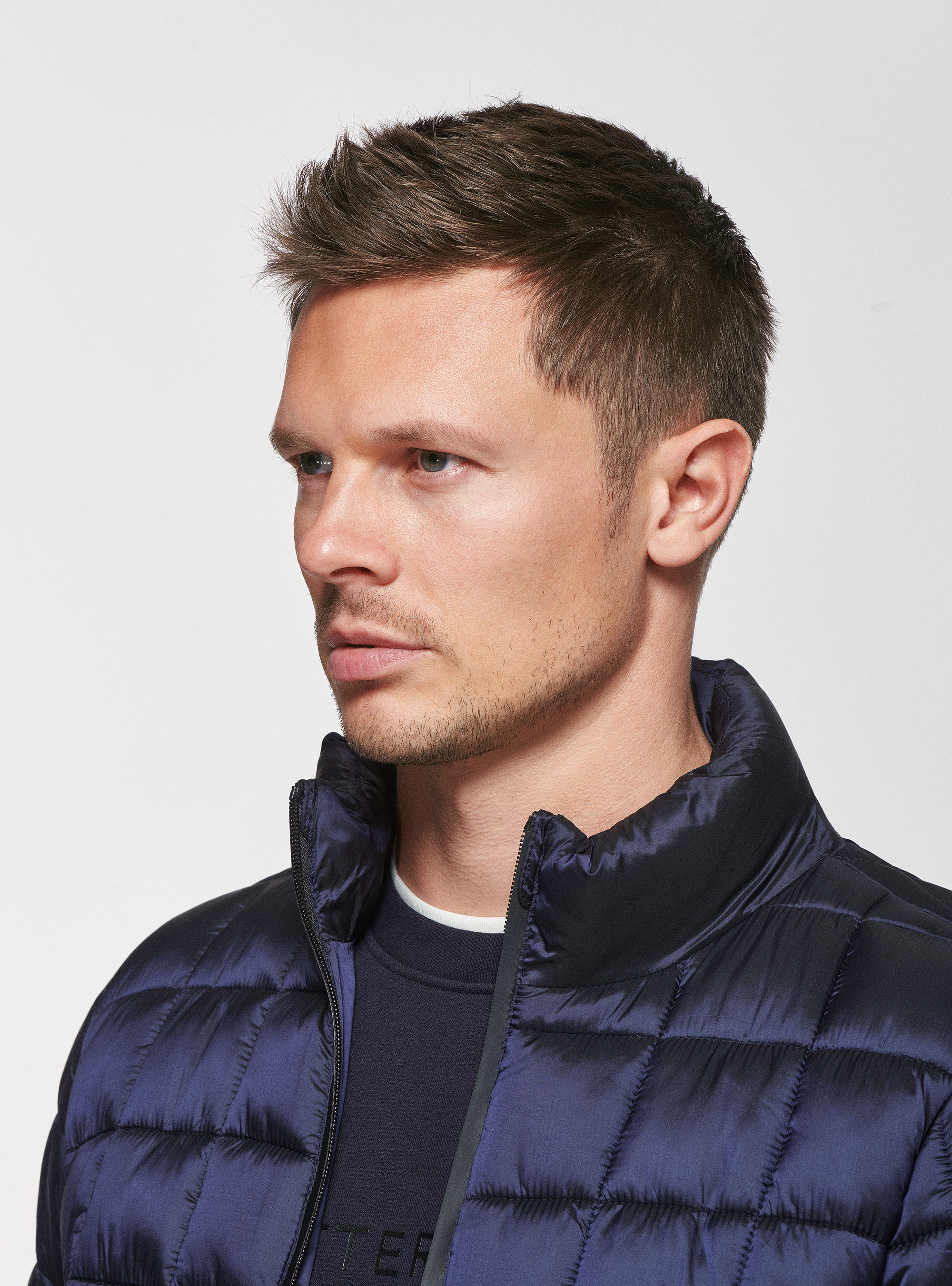 Bomber con imbottitura riciclata, BLU NAVY