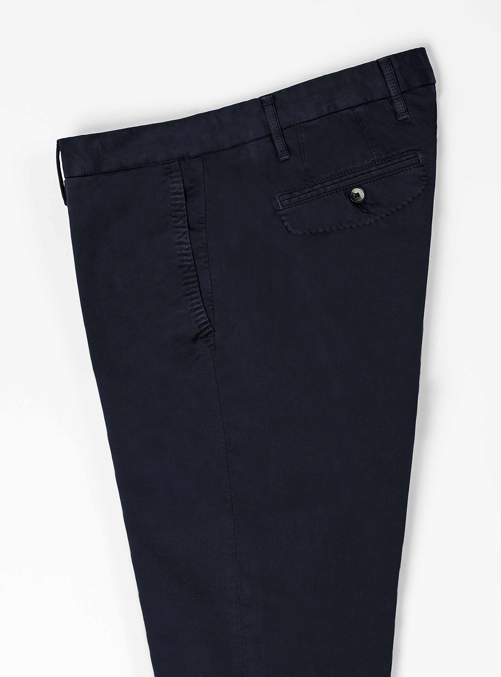 Pantaloni chino in twill stretch, BLU NAVY