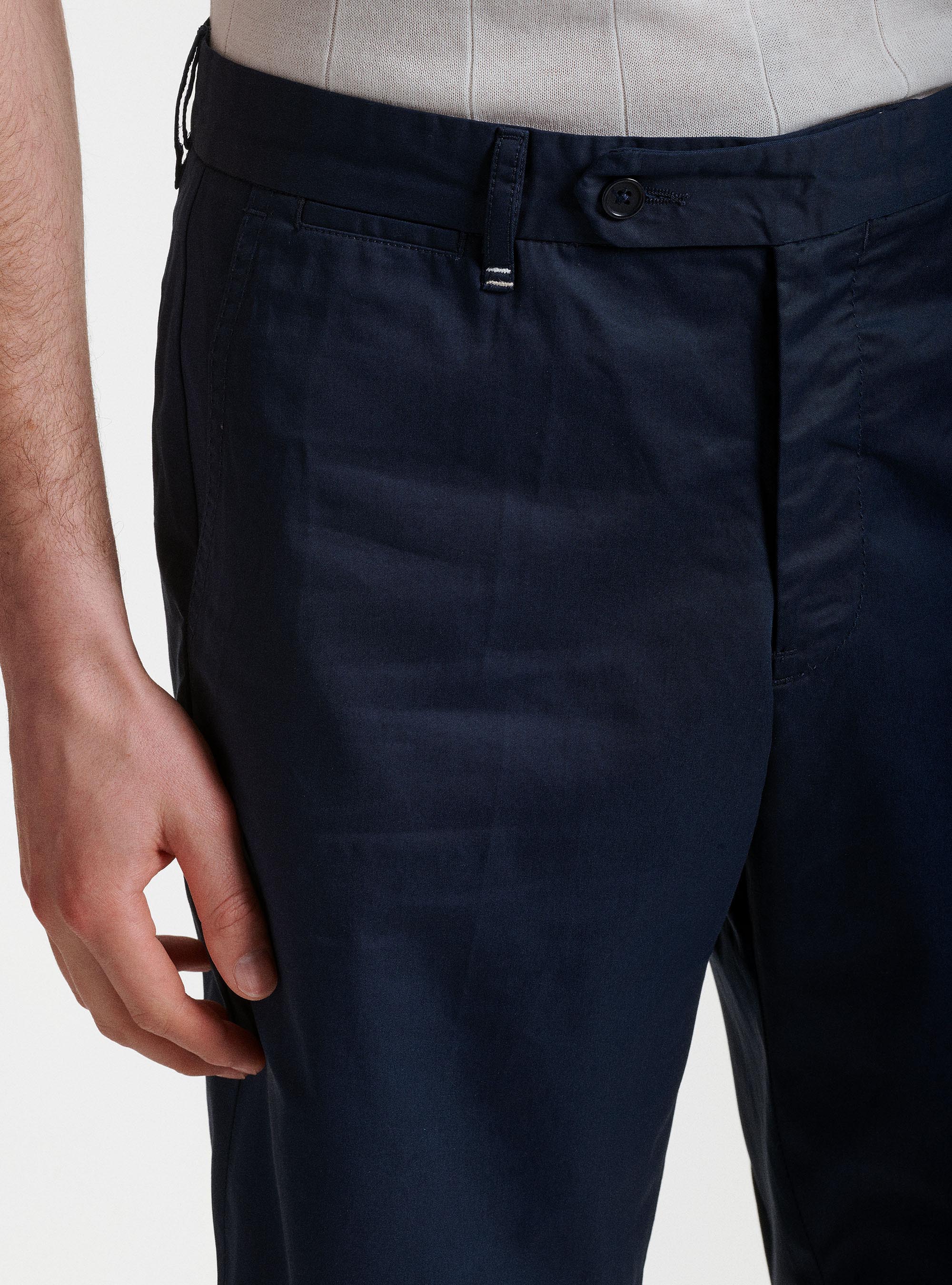 Lightweight twill shorts, NAVY BLUE