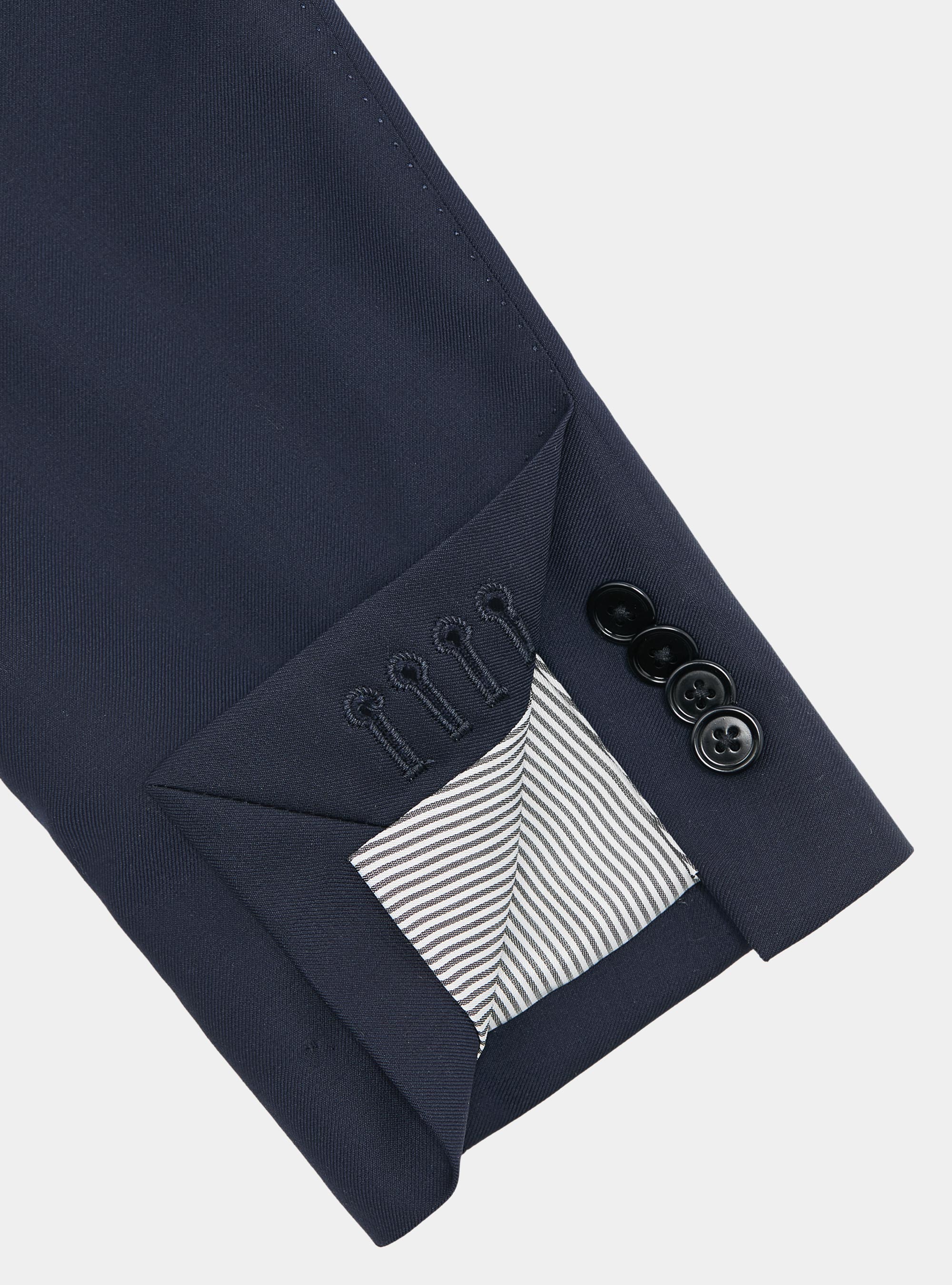 Americana de traje de pura lana Vitale Barberis Canonico, AZUL MARINO