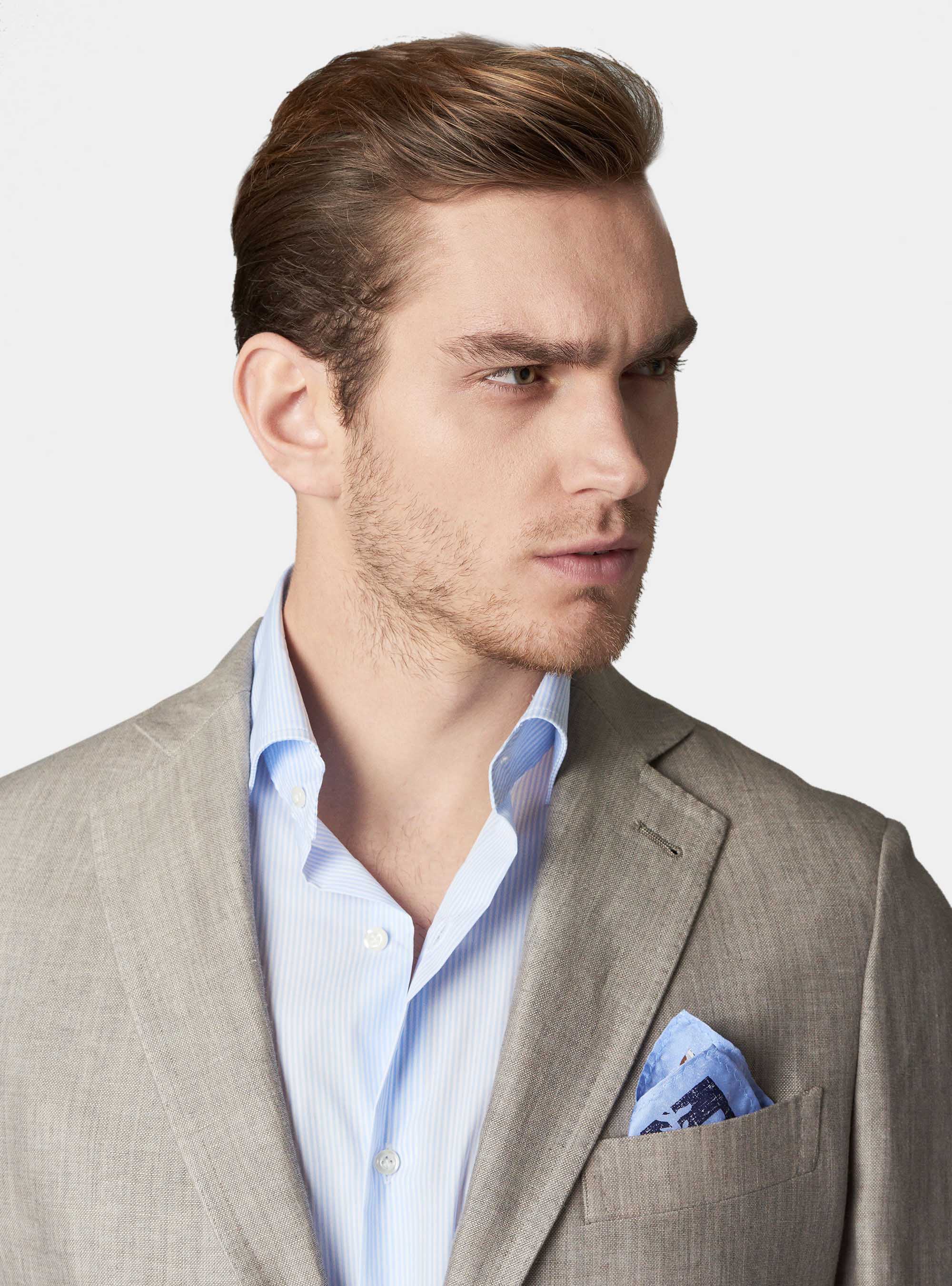 Giacca in misto lino delavè, ECRU