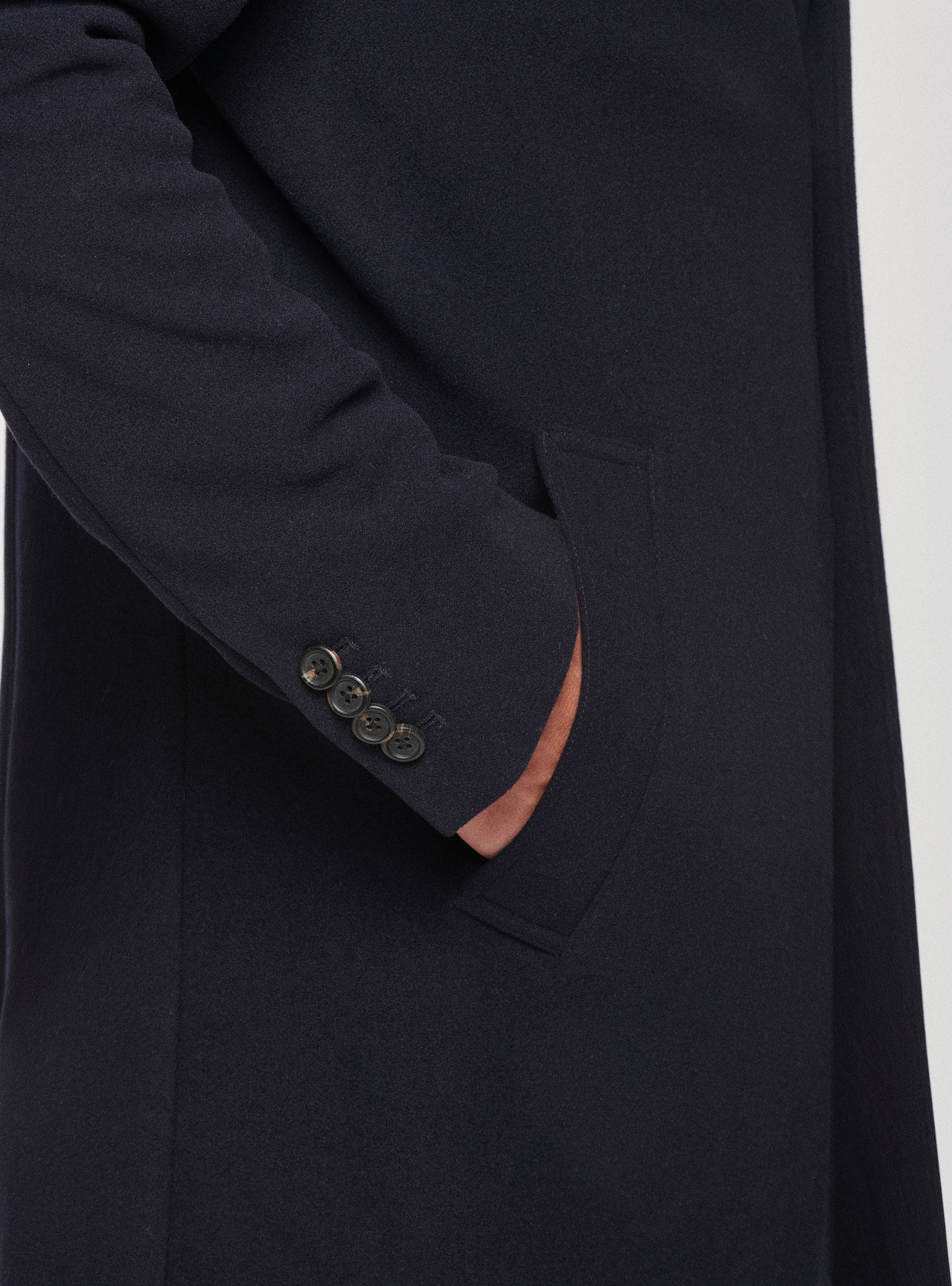 Cappotto in misto lana, BLU NAVY