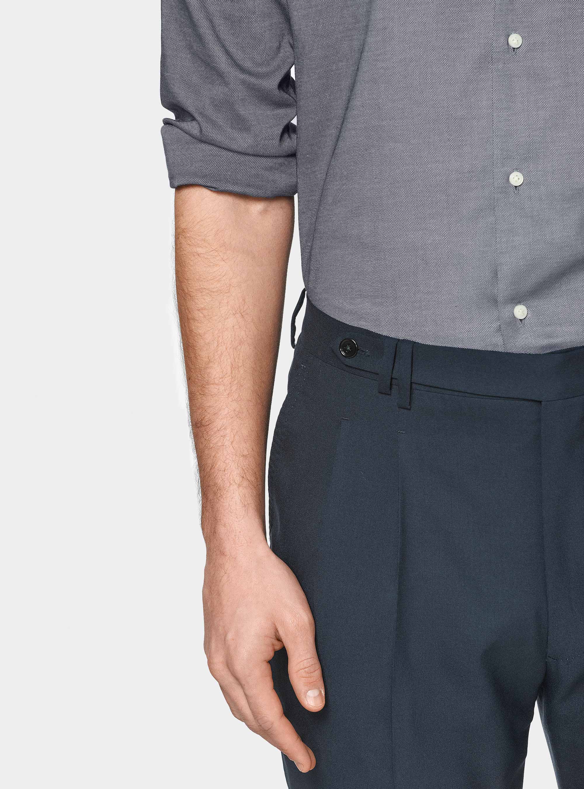 Chemise en coton oxford, BLEU MARINE