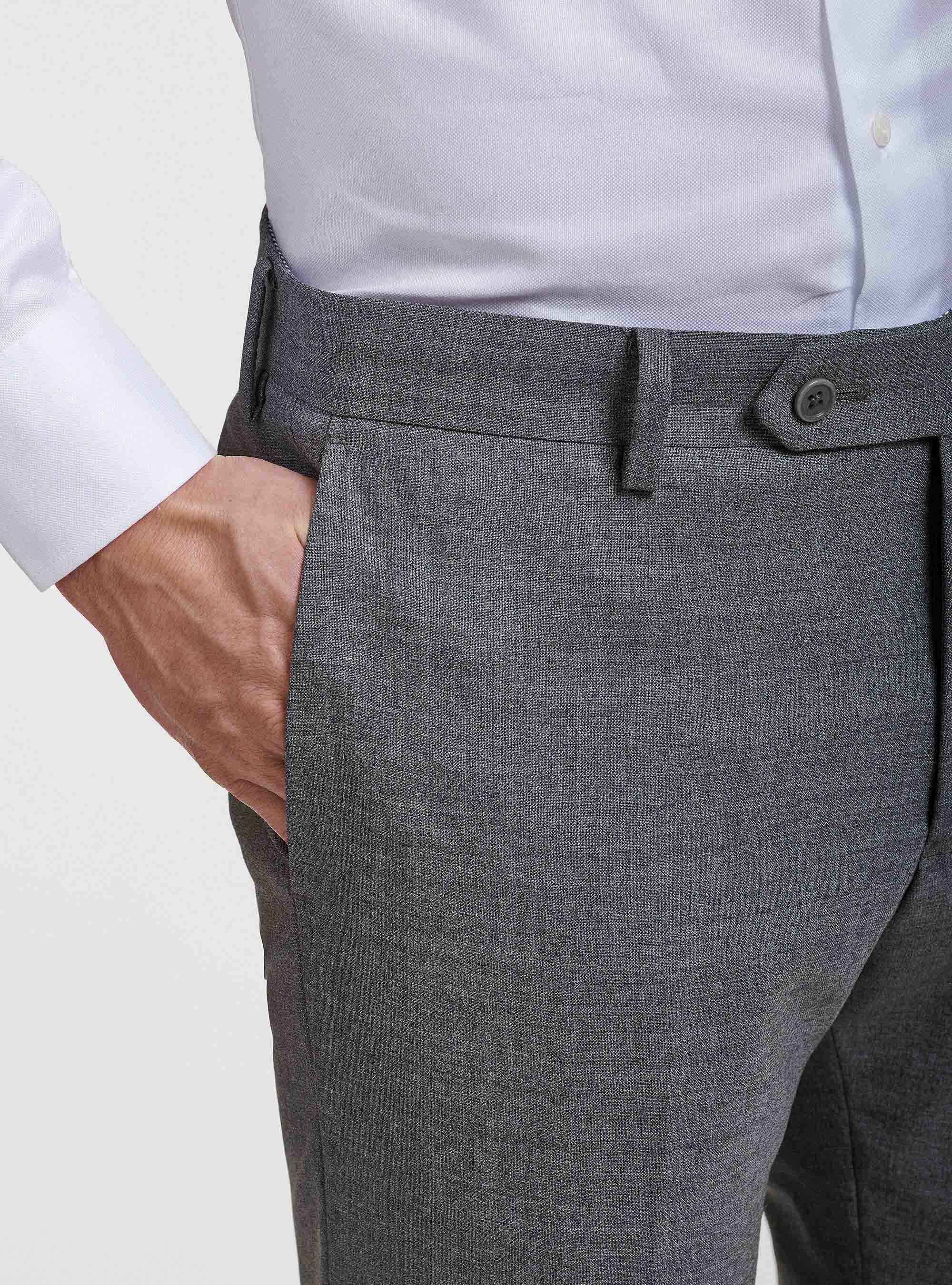 Pantaloni per abito in pura lana Vitale Barberis Canonico, GRIGIO CHIARO