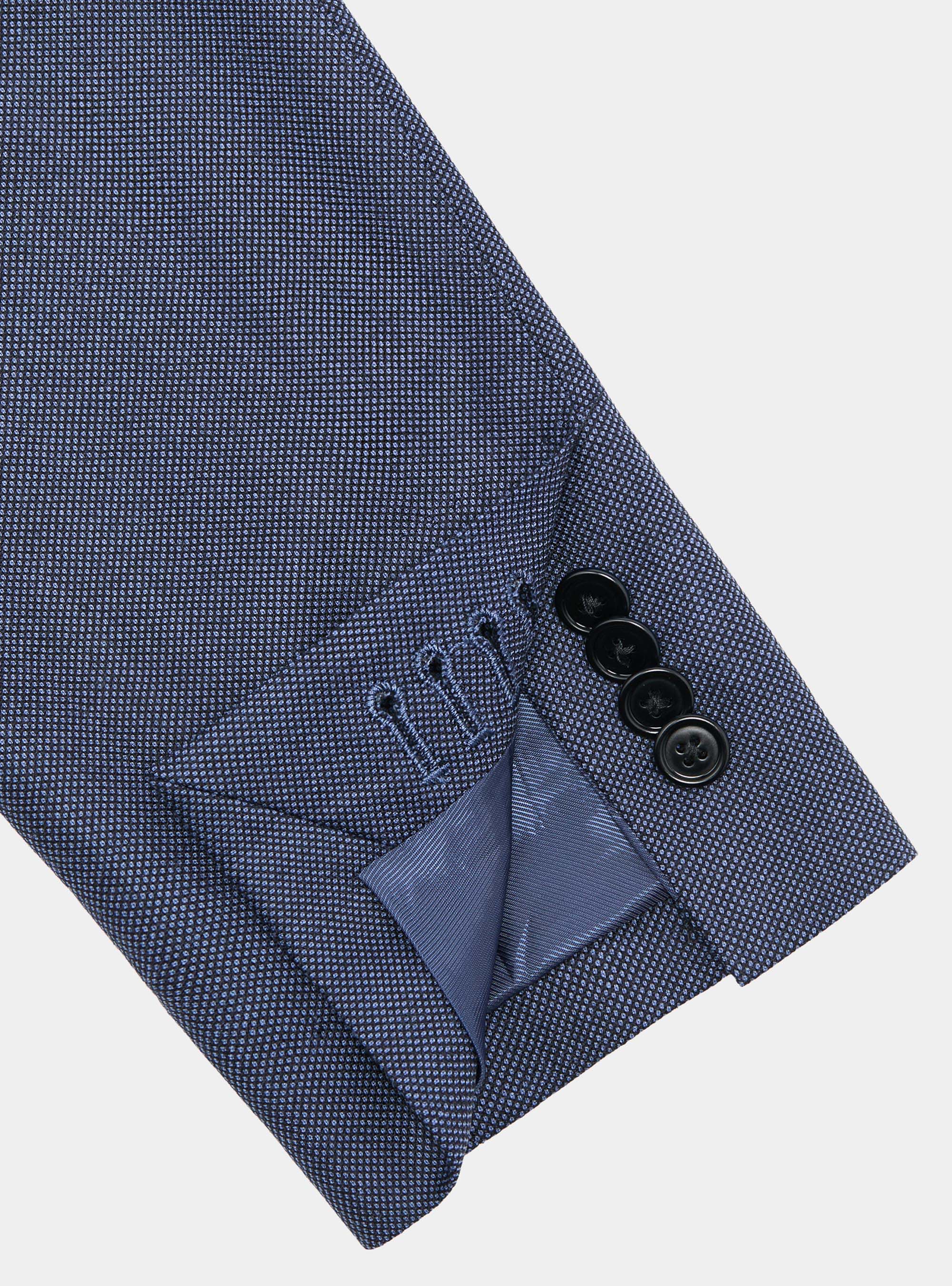 Partridge eye wool suit blazer Vitale Barberis Canonico, INK