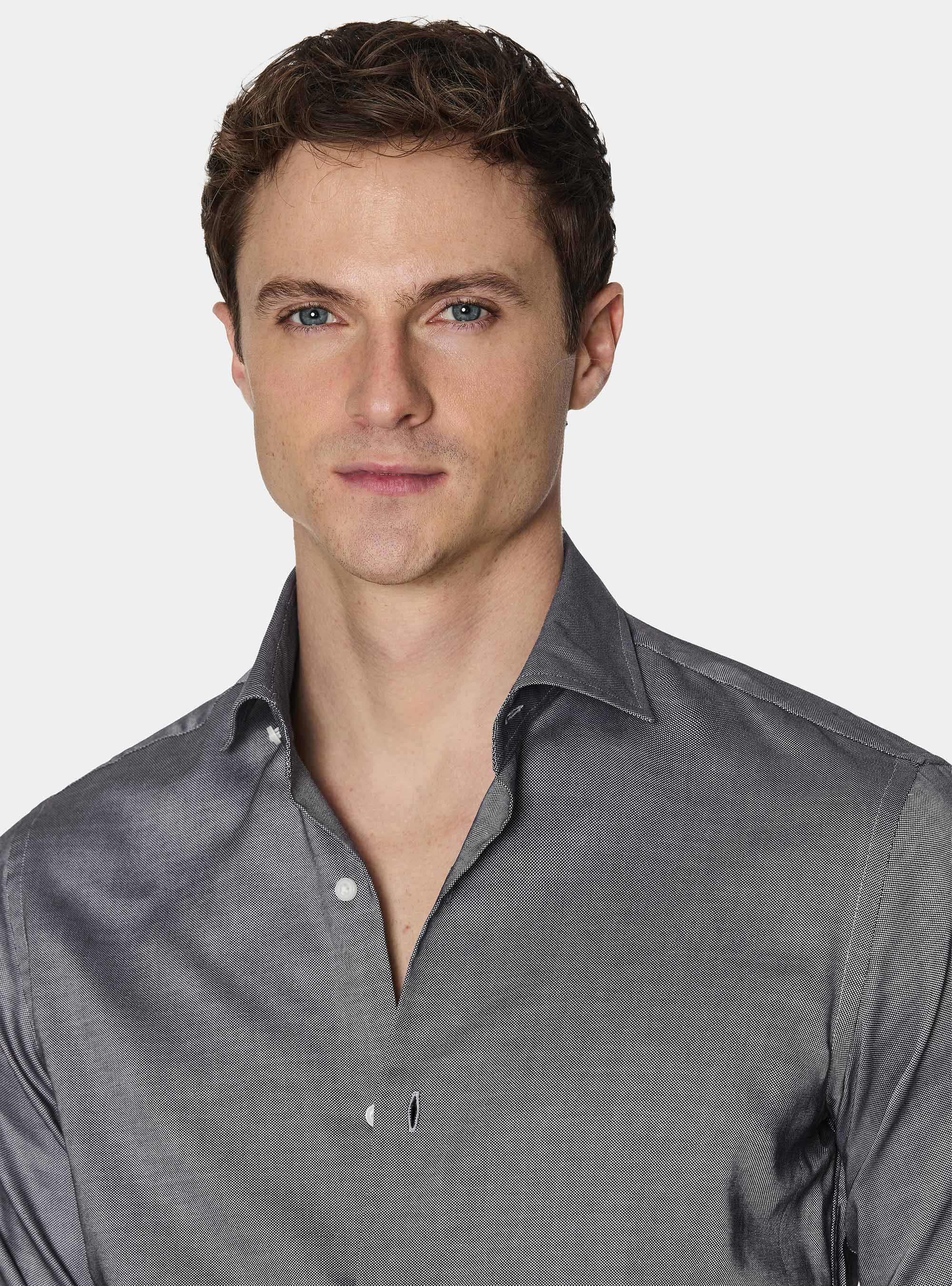 Camicia in cotone oxford, BLU NAVY