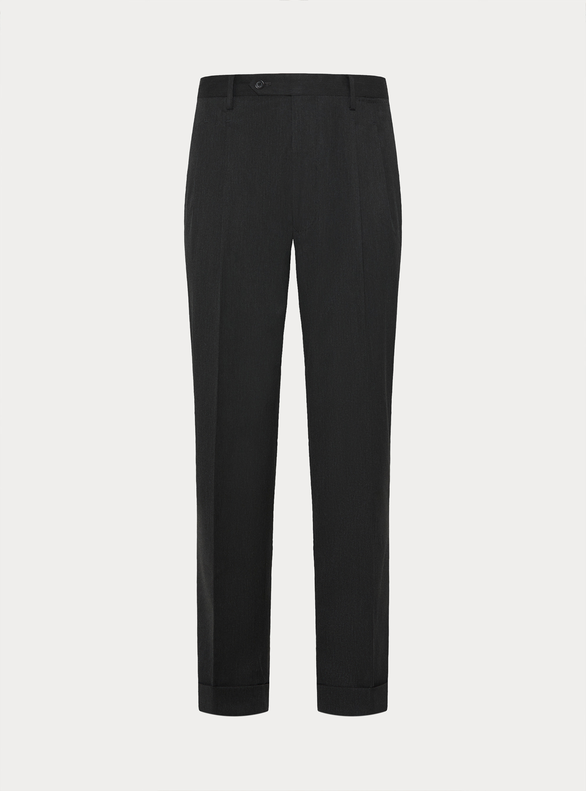 Pantaloni con pince in misto poliestere, GRIS MARENGO