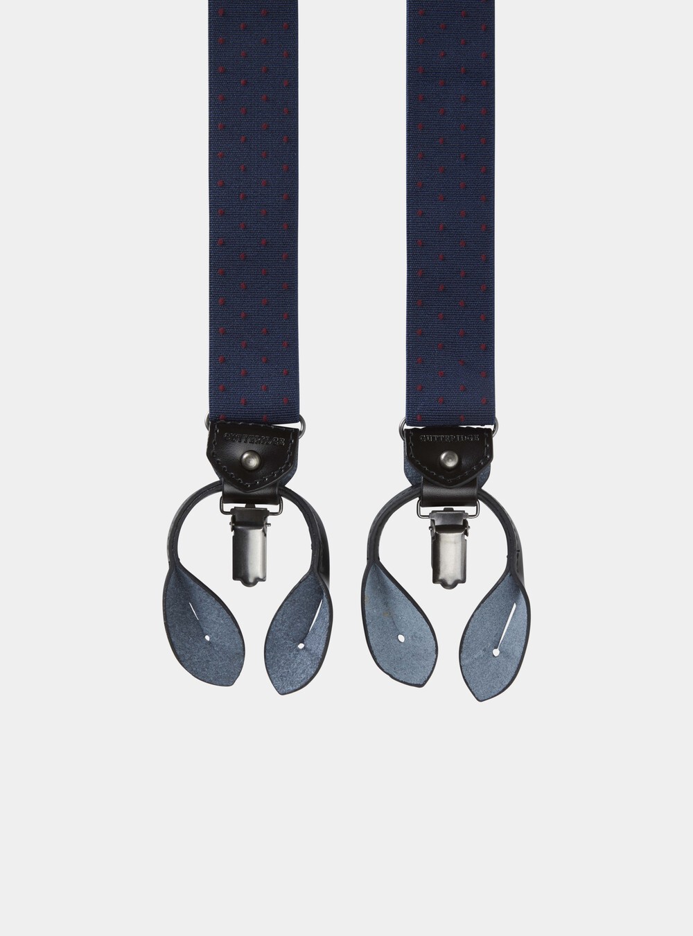 Polka dot braces, BORDEAUX