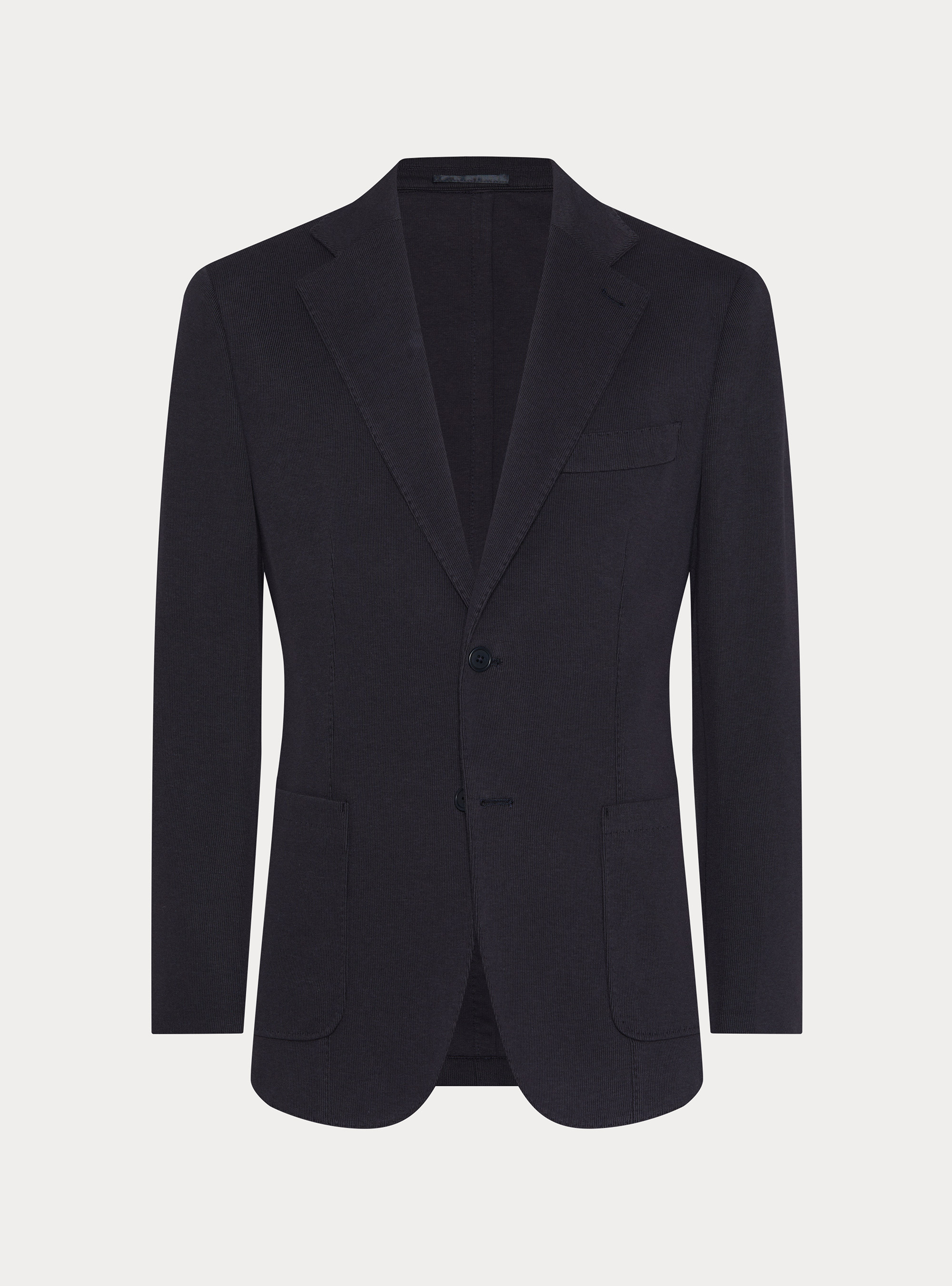 Cotton-Blend Jersey Blazer, NAVY BLUE