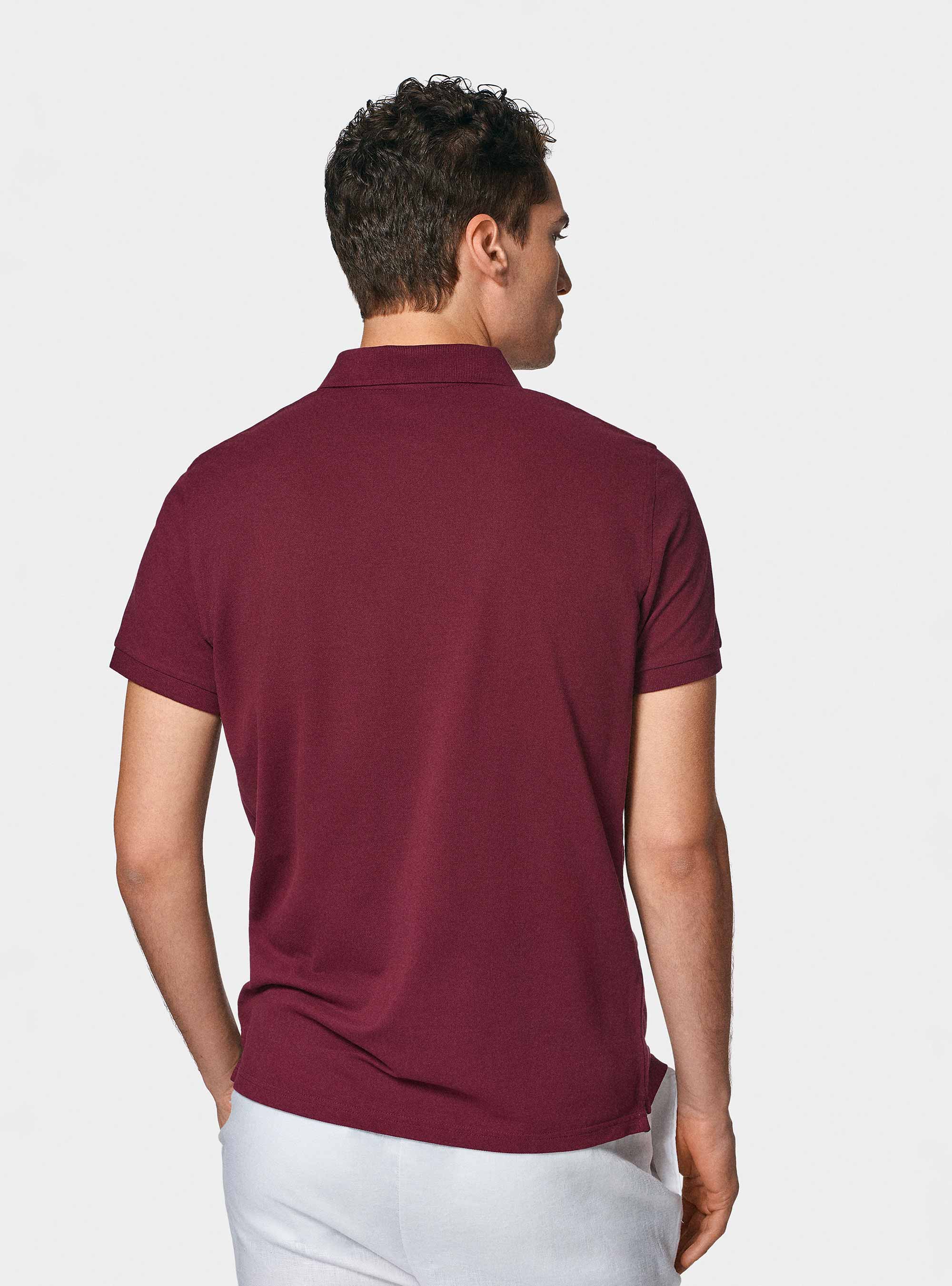 Polo classique en piqué, BORDEAUX