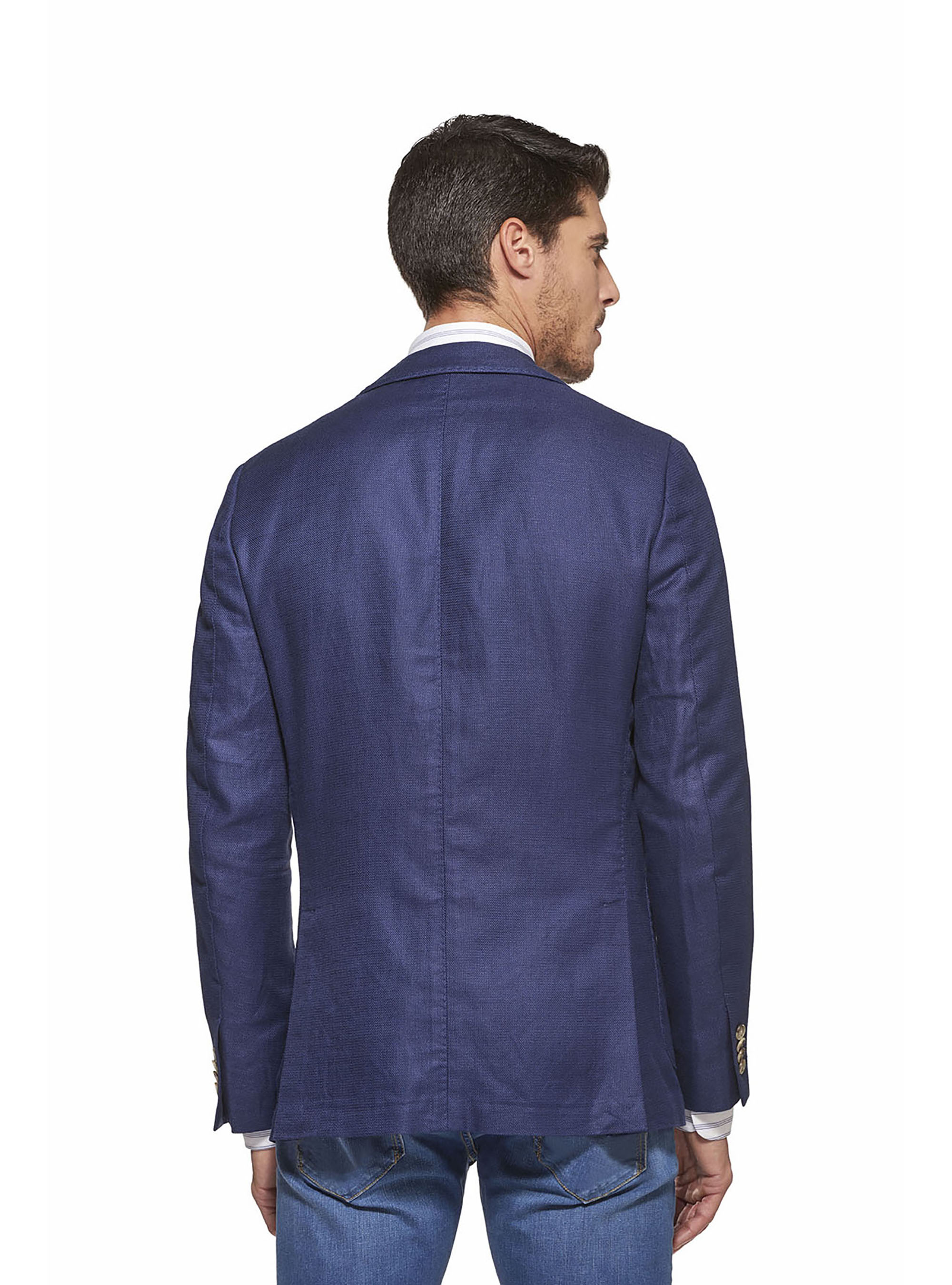 Chaquetas De Lino Hombre Chaqueta Regular Fit Lino Algodu00f3n