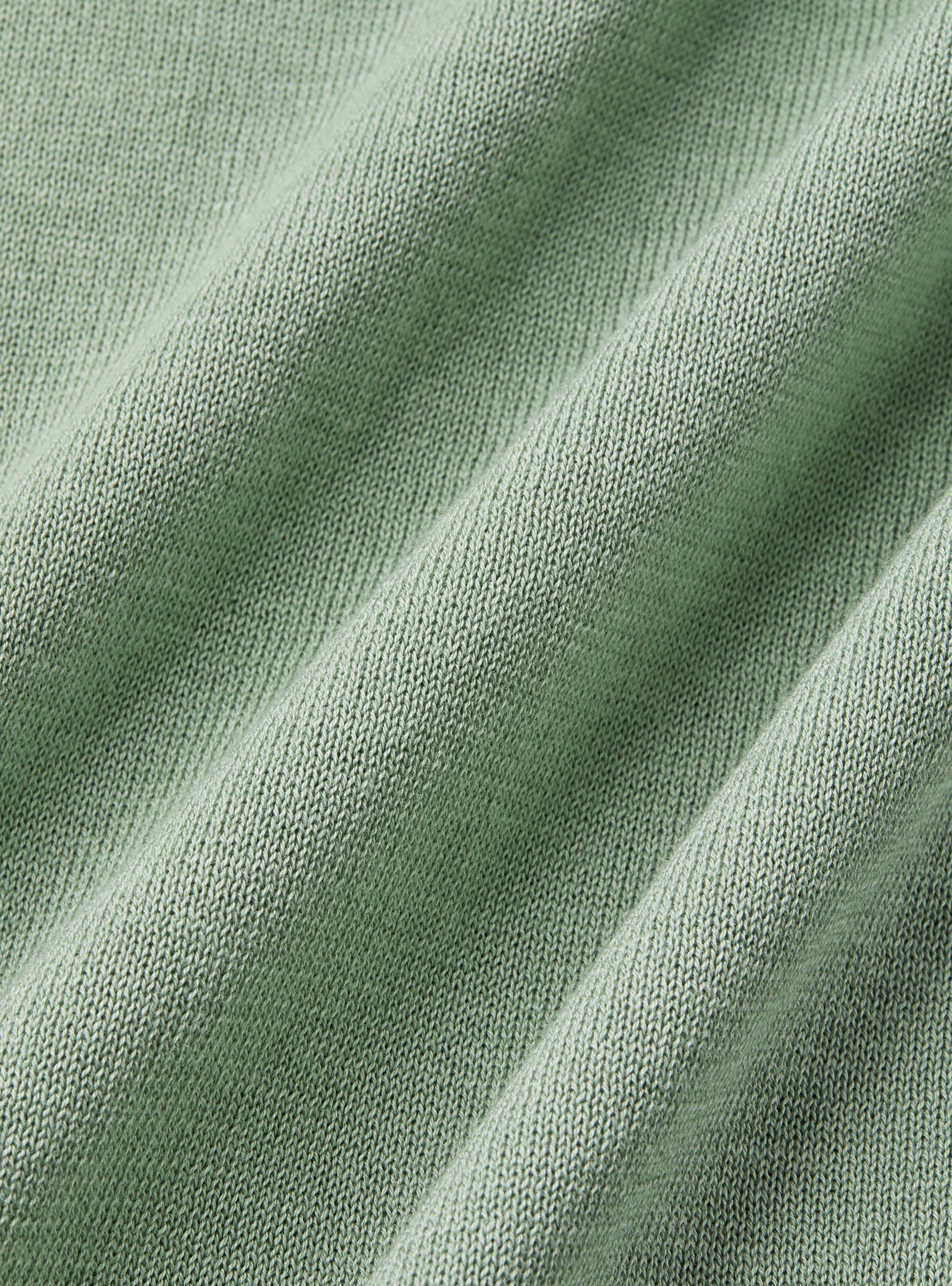 Polo tricot&eacute; sans boutons en coton extra-fin, SALVIA 0602C