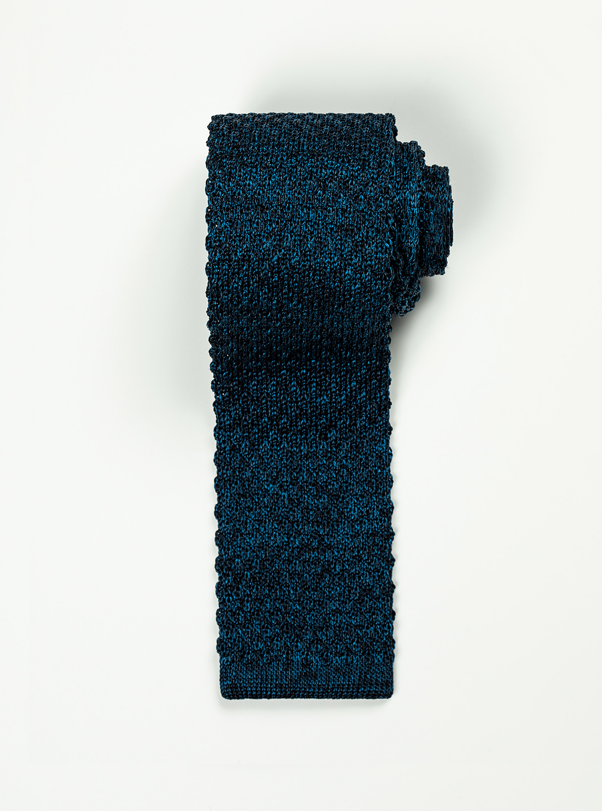 Cravatta a maglia t/unita grana grande, INCHIOSTRO