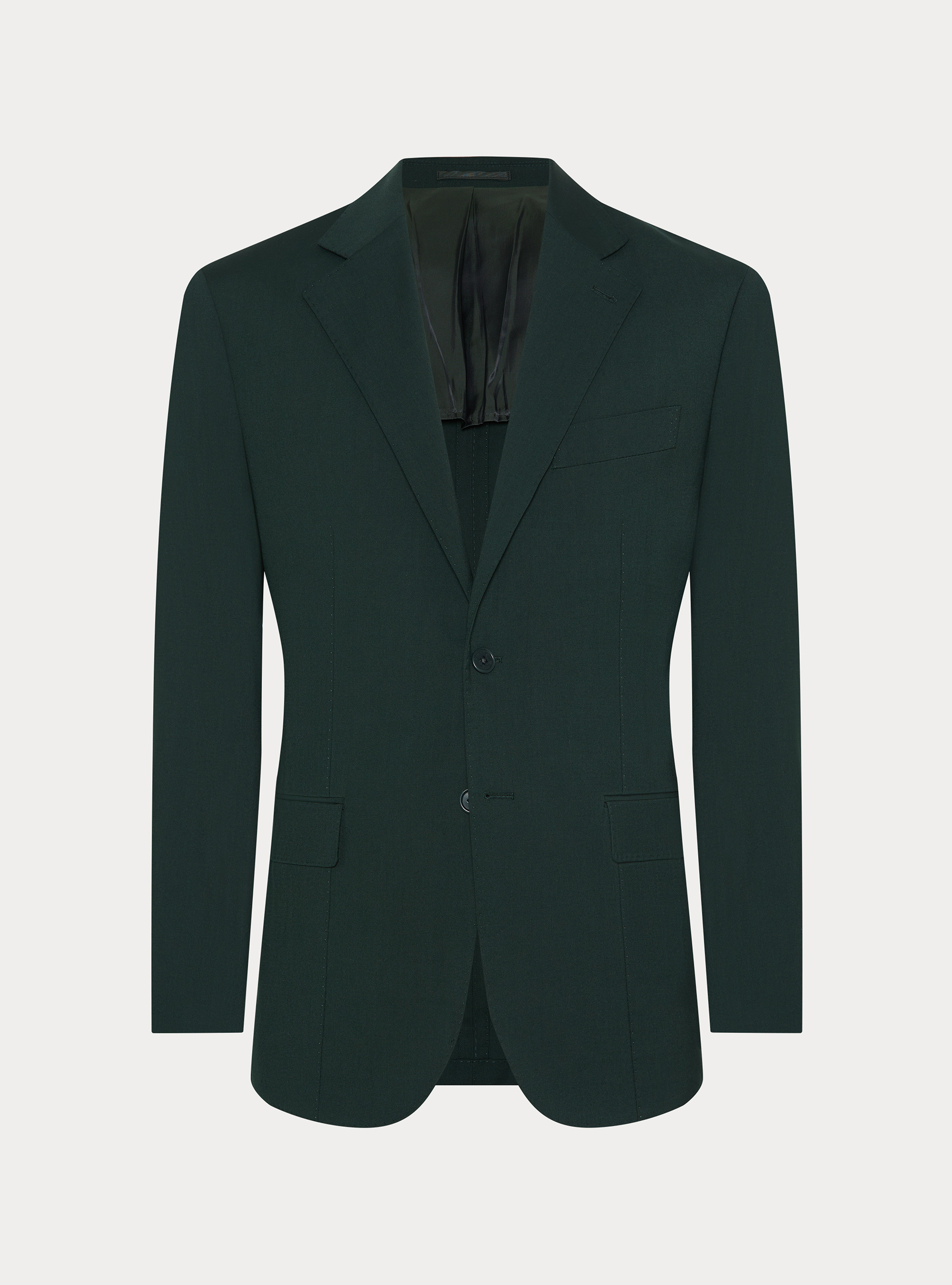 Americana de traje cl&aacute;sica slim fit, VERDE