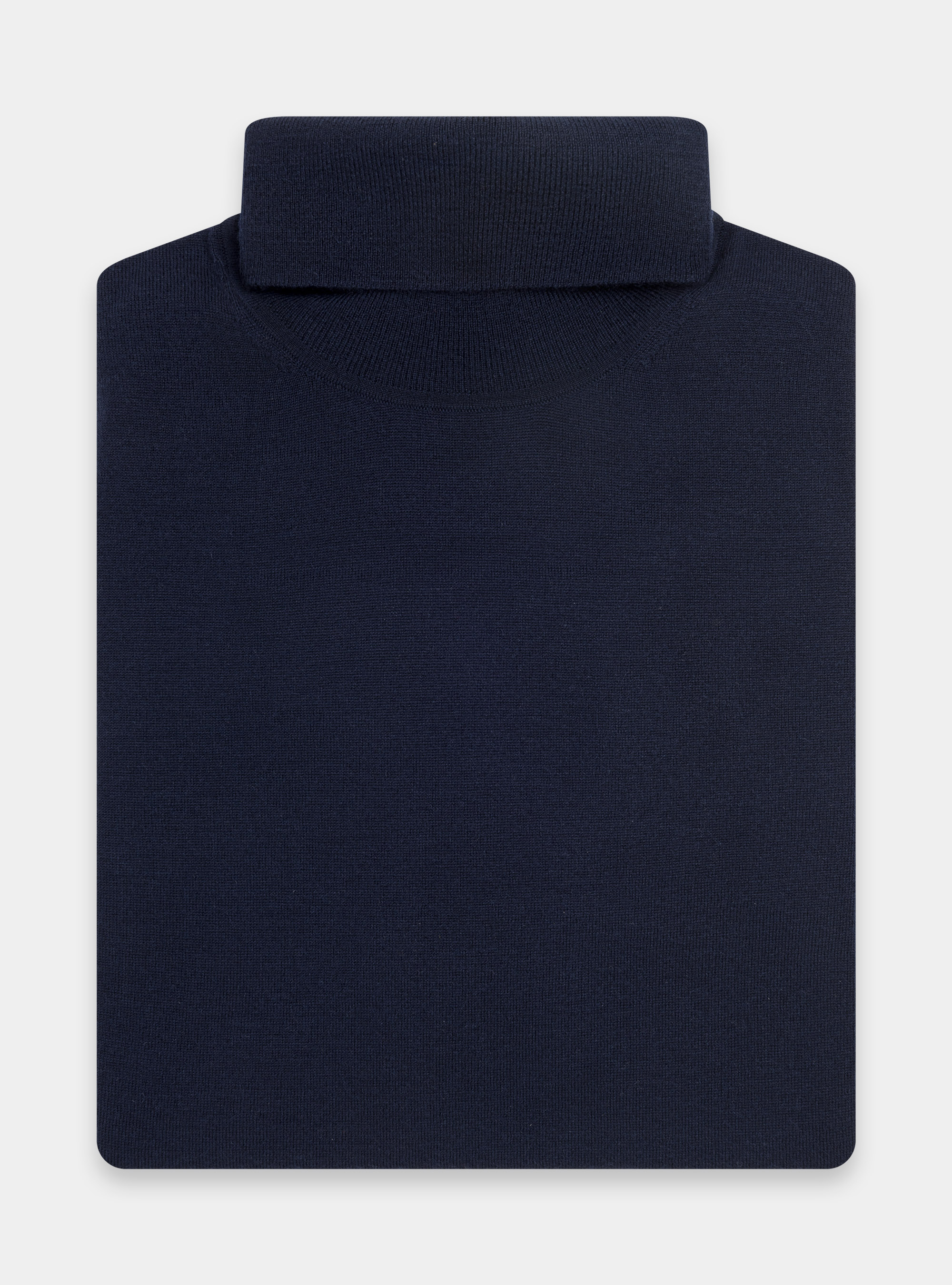 Dolcevita blu in pura lana merino extrafine, BLU NAVY