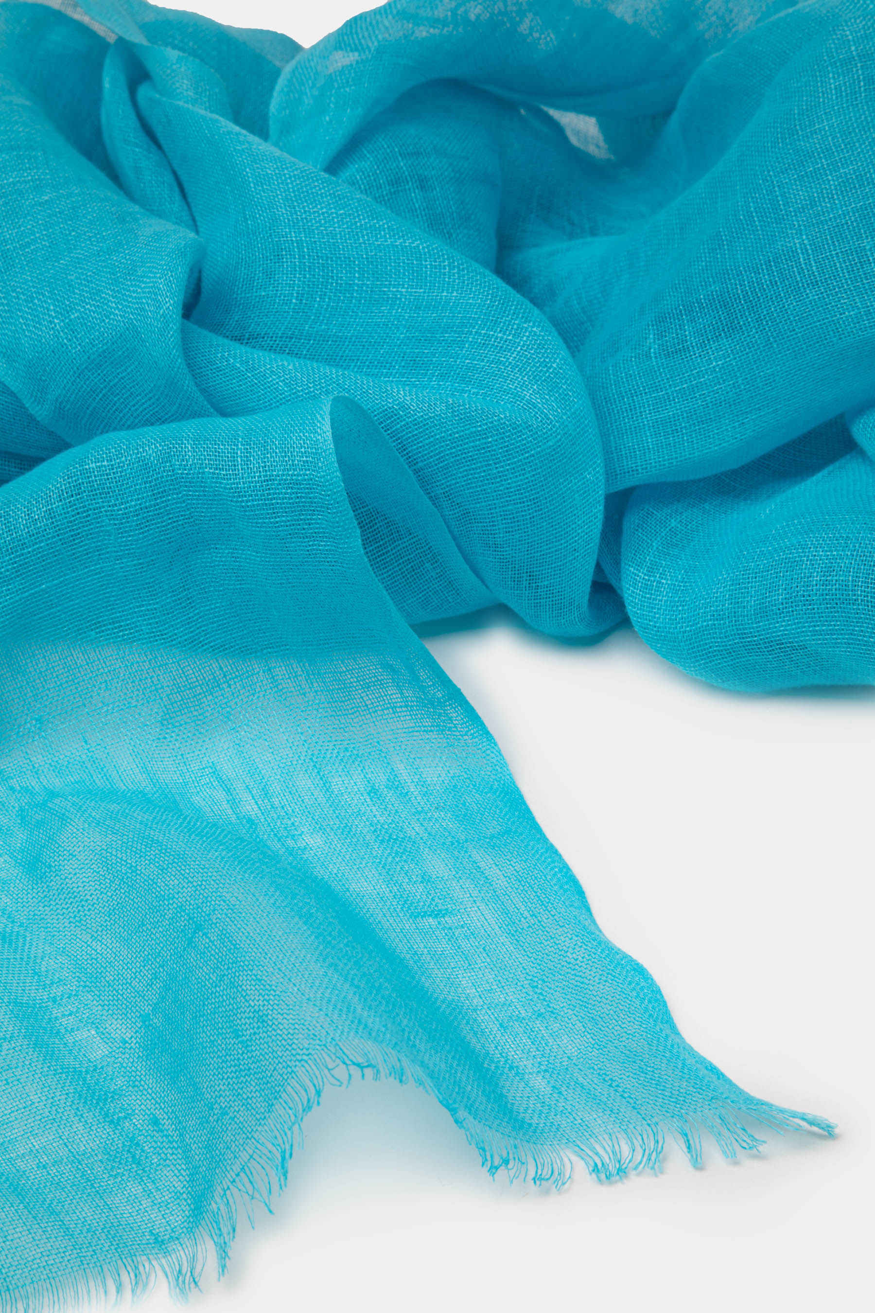 Sciarpa in lino tinta unita, CELESTE