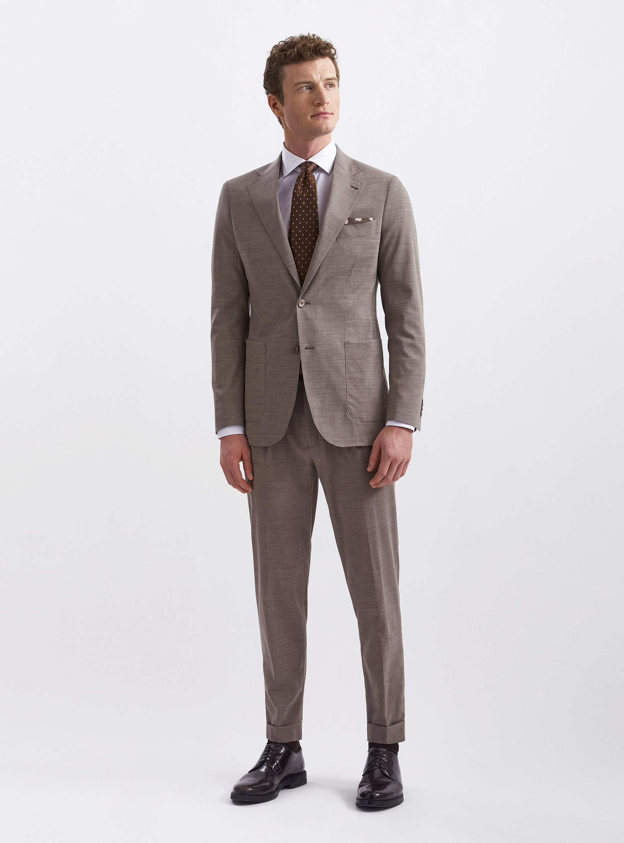 Giacca per abito in lana travel, ECRU