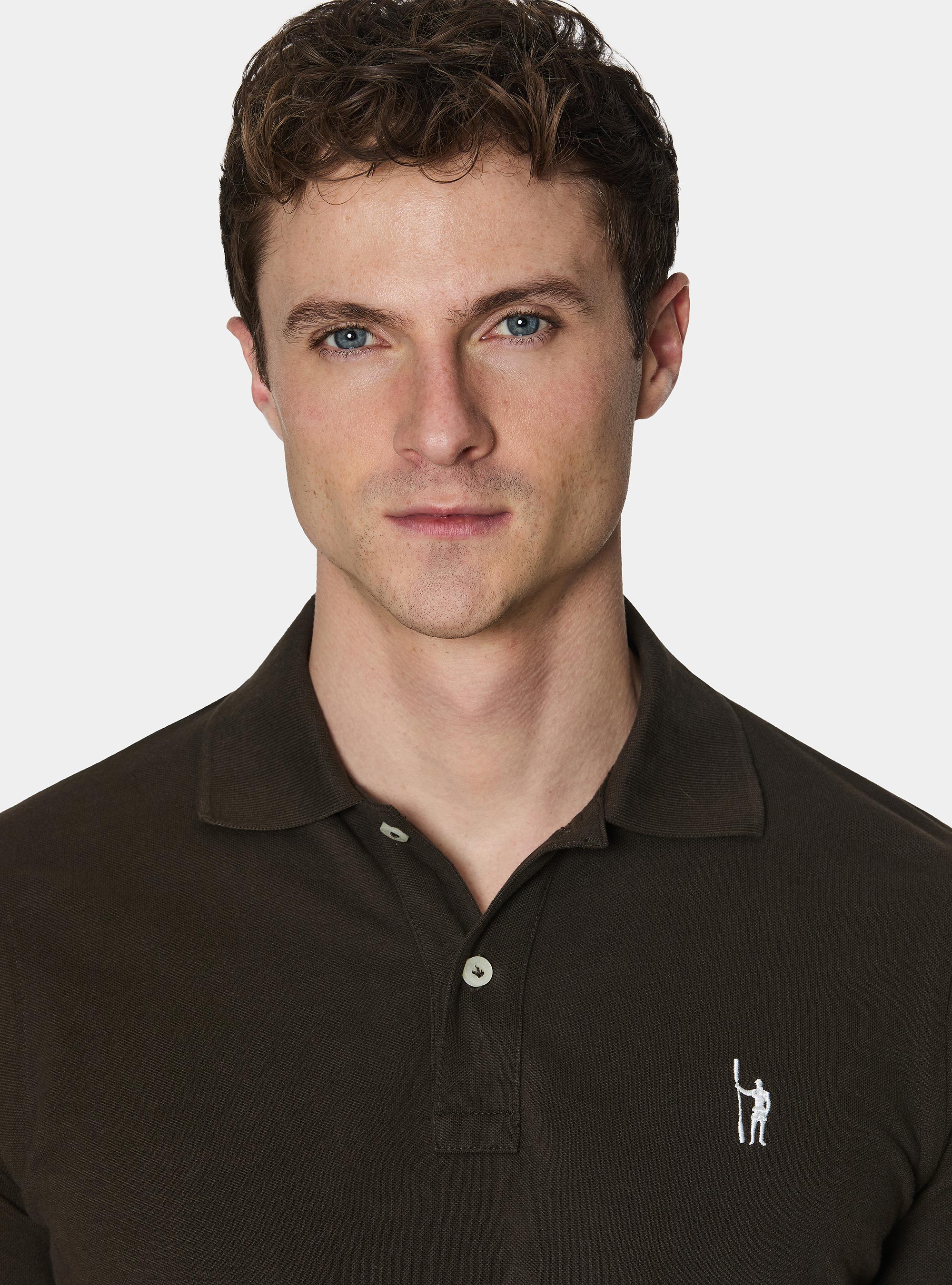 Classic piqu&eacute; polo shirt, BROWN