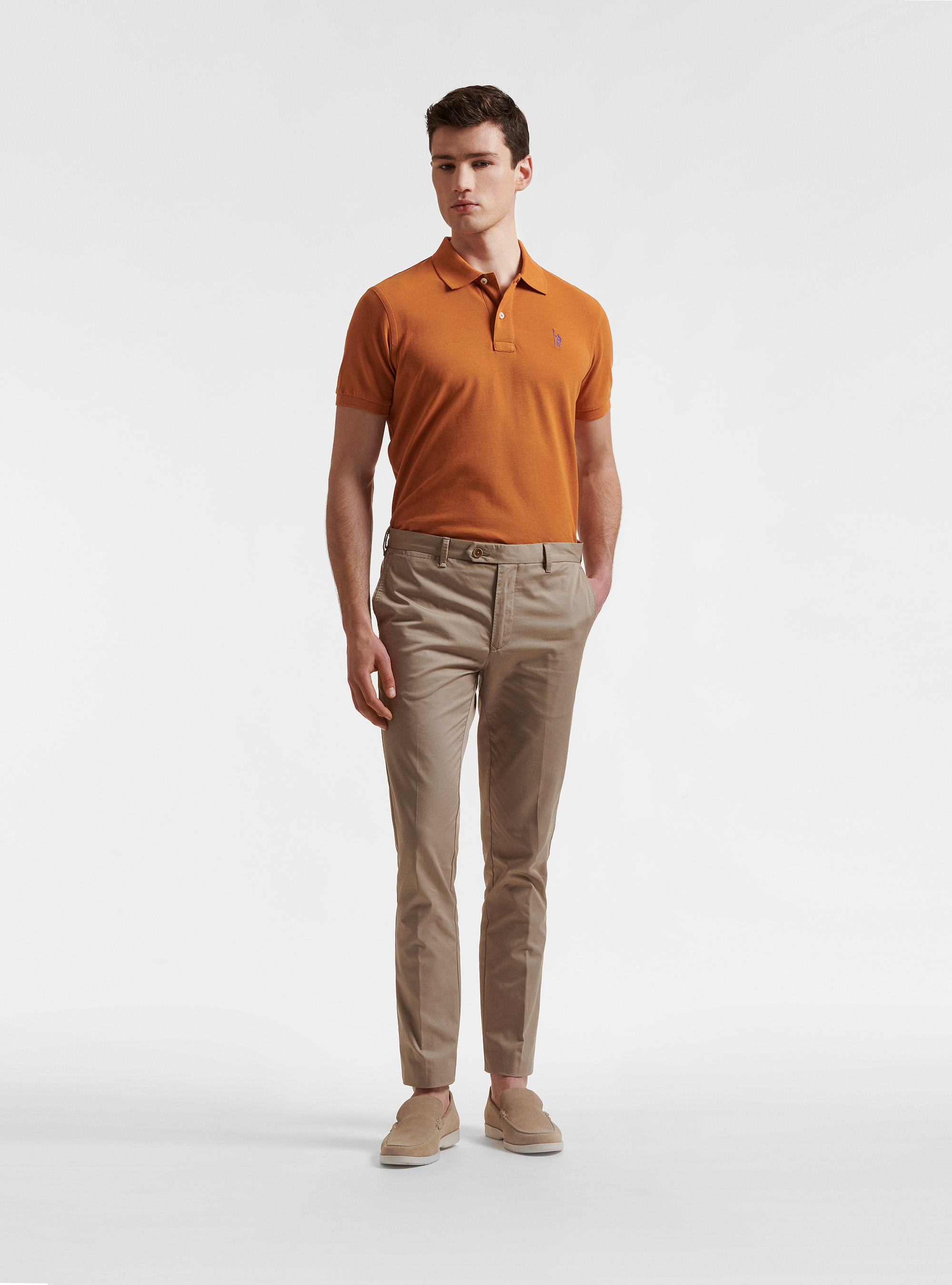 Polo in piquet con ricamo, 0713C ZUCCA