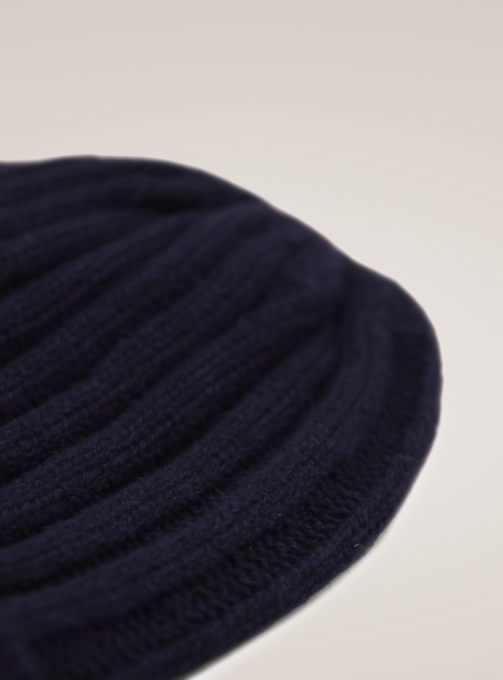 Cappello in lana e cashmere, BLU NAVY