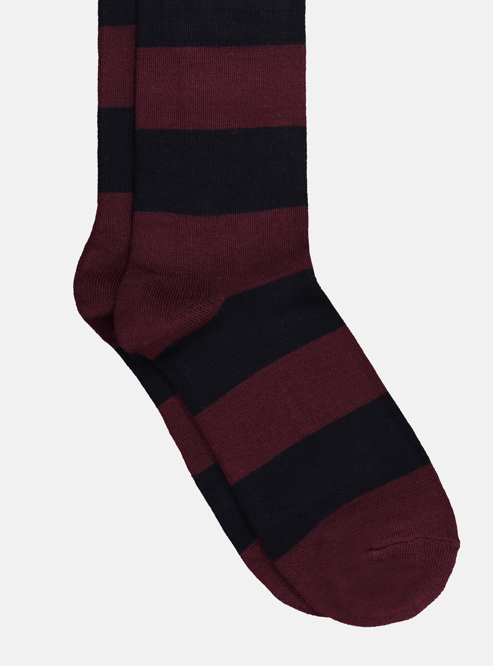 CALCETINES DE RAYAS LARGOS, BURDEOS