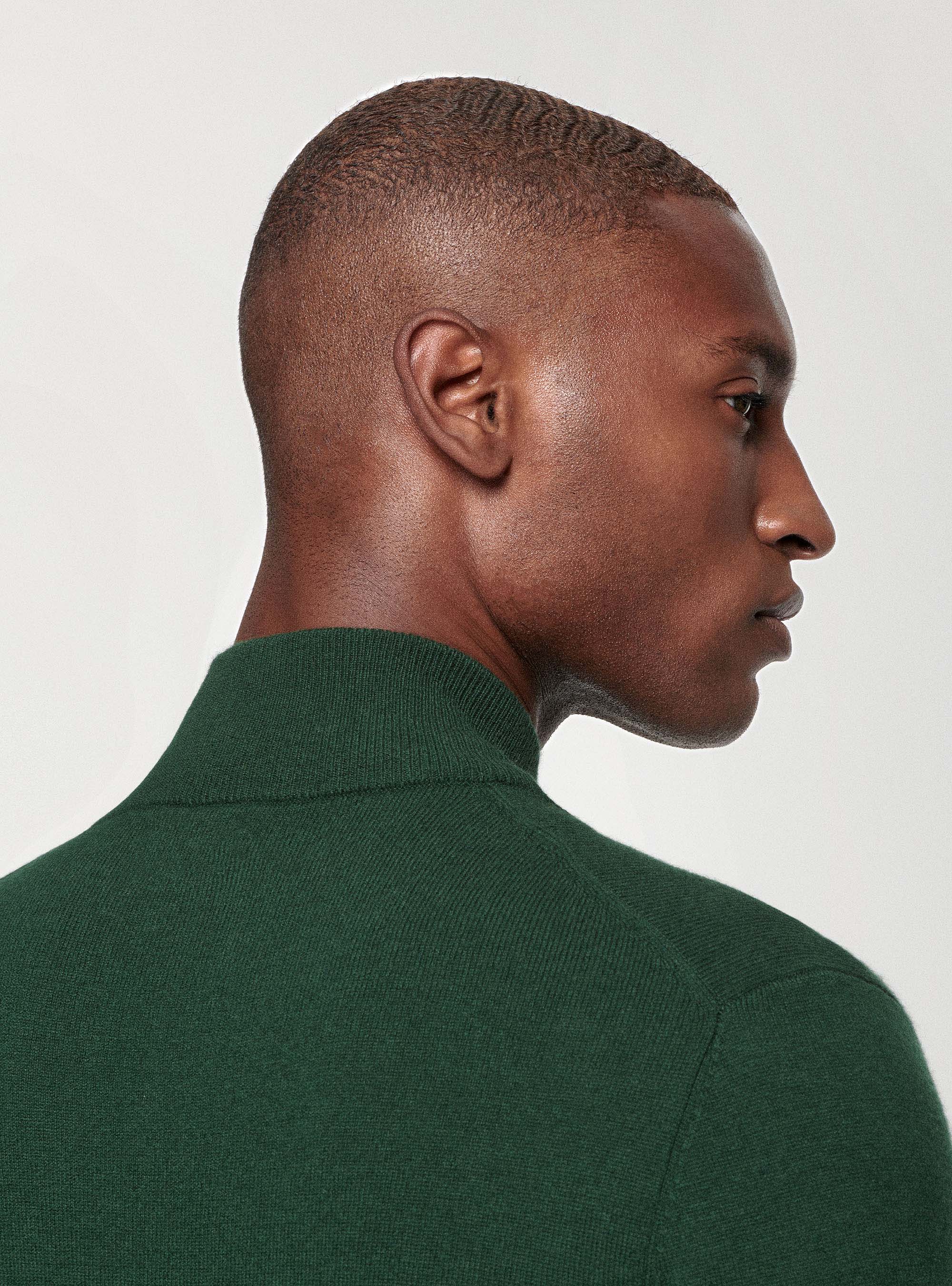 Cardigan in maglia in lana lambswool e cashmere, VERDE