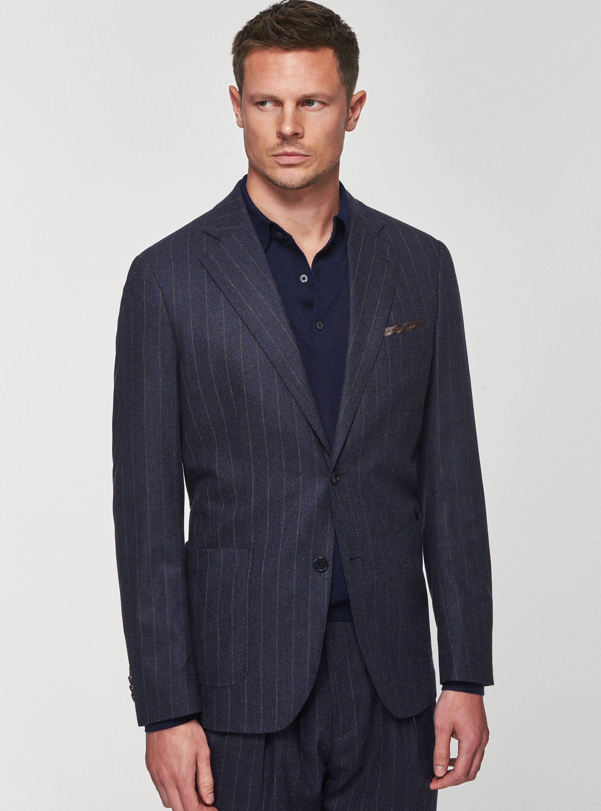 Giacca gessata in lana Reda