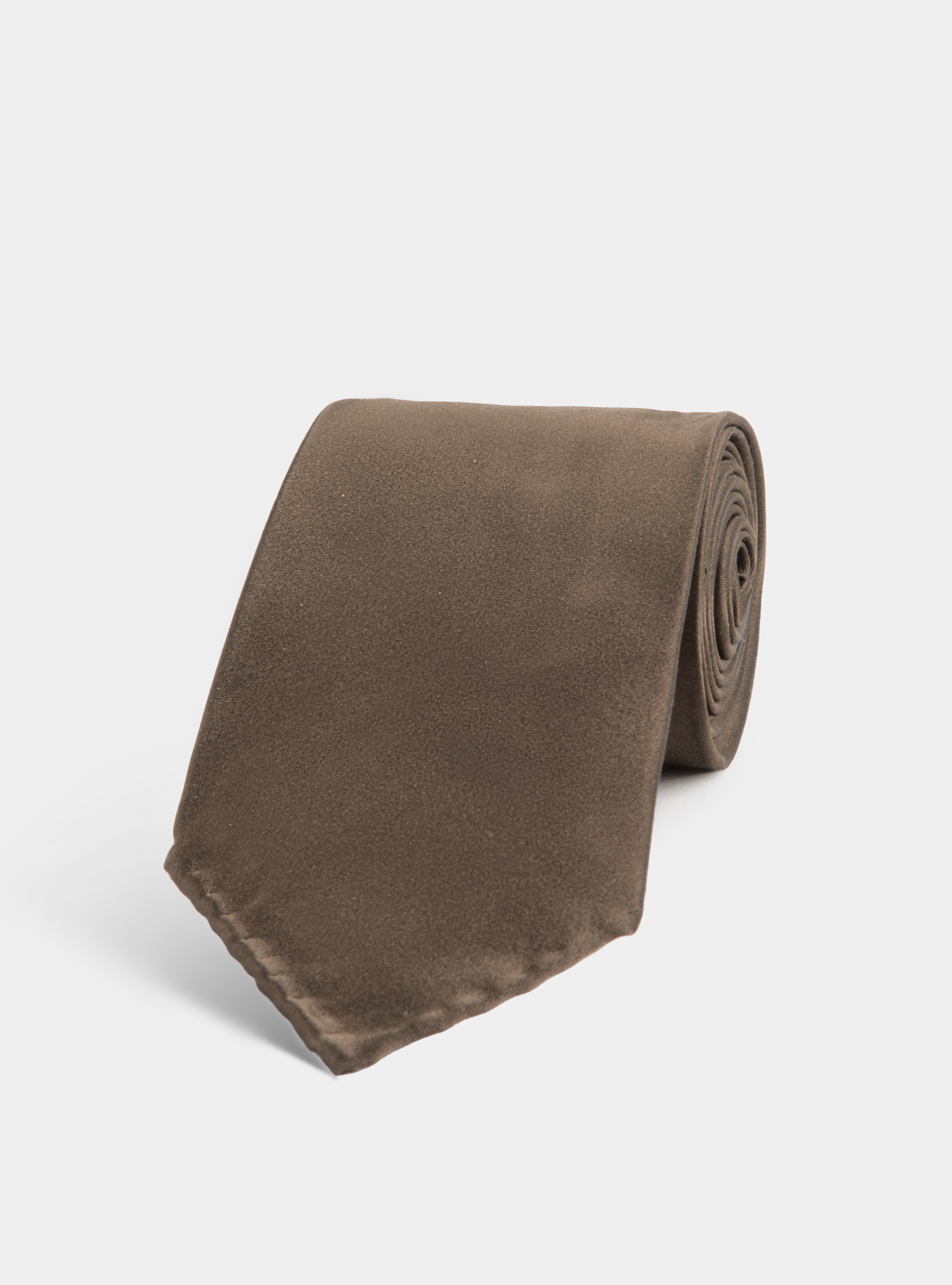 Cravatta tinta unita in pura seta, VERDE