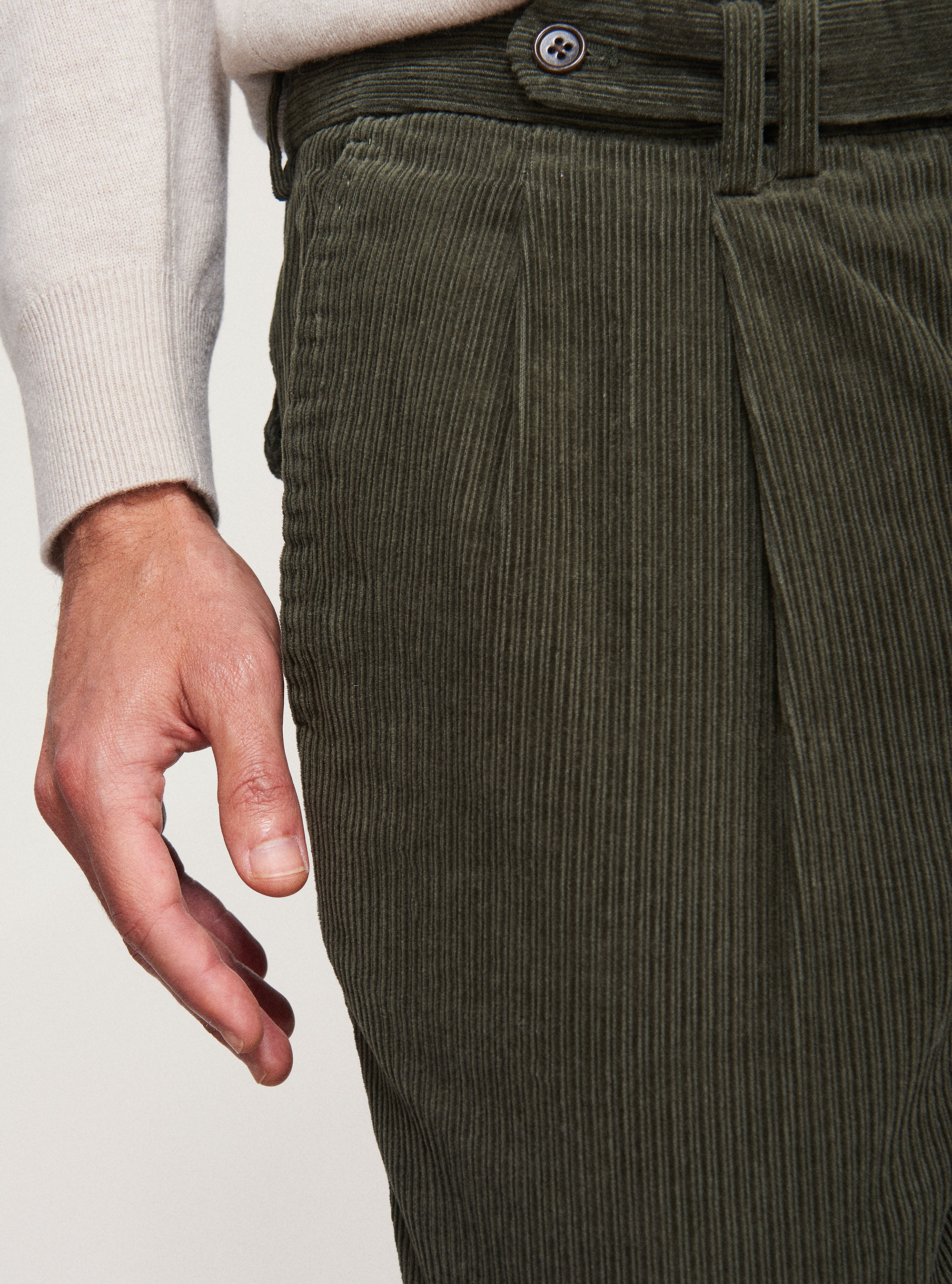 Pantaloni in velluto rigato
