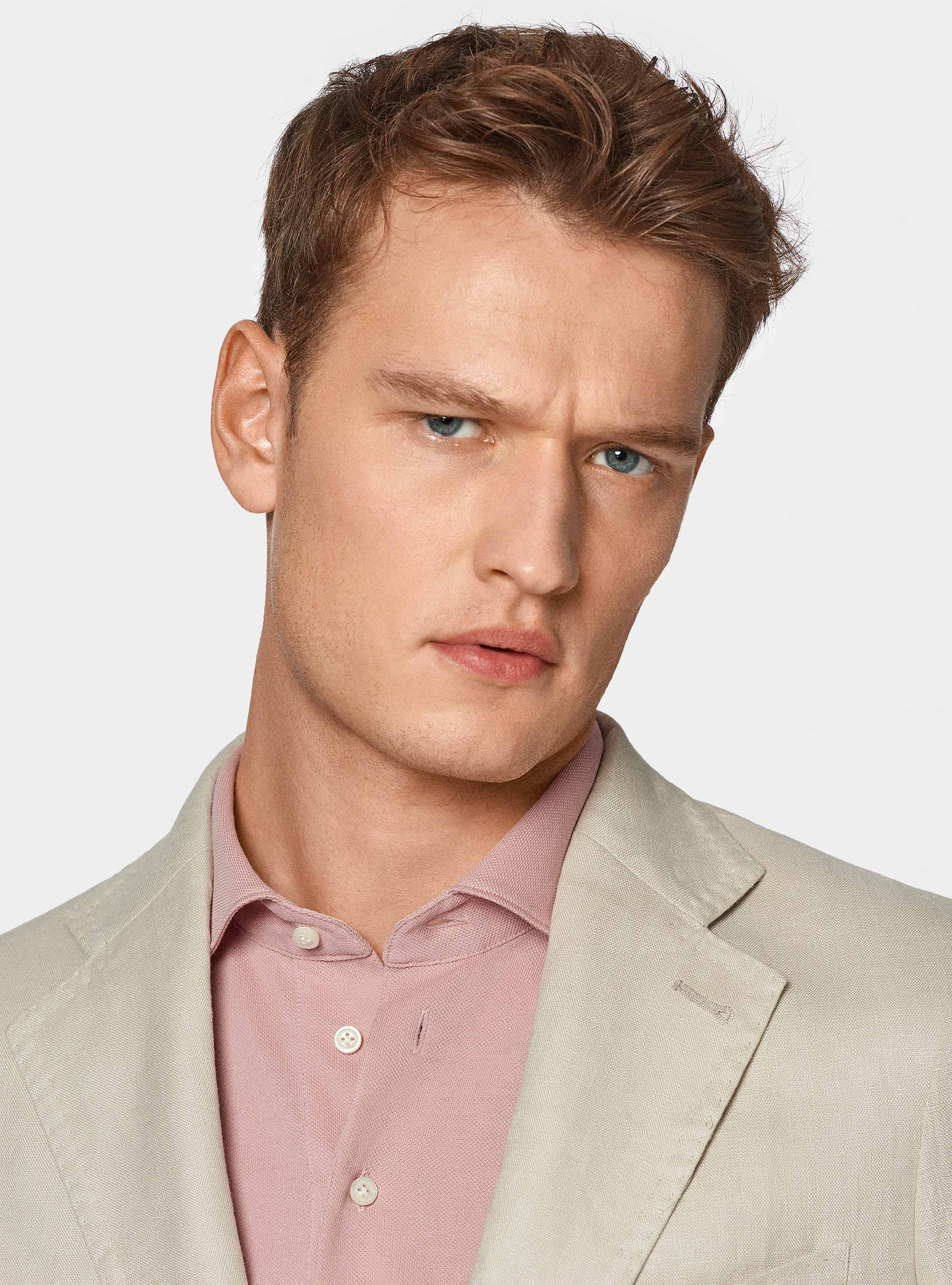 Pure linen suit blazer, ECRU