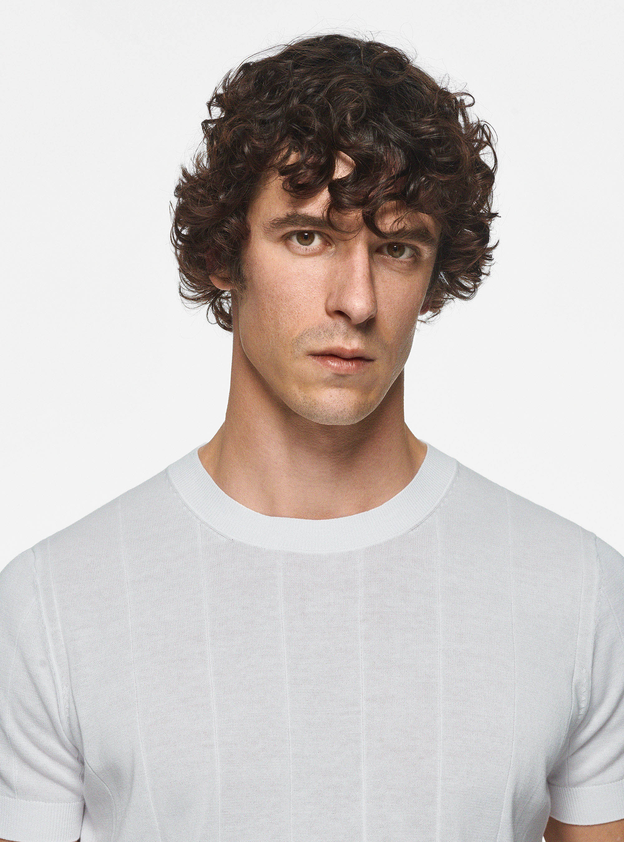 Punto liso de algod&oacute;n puro, BLANCO