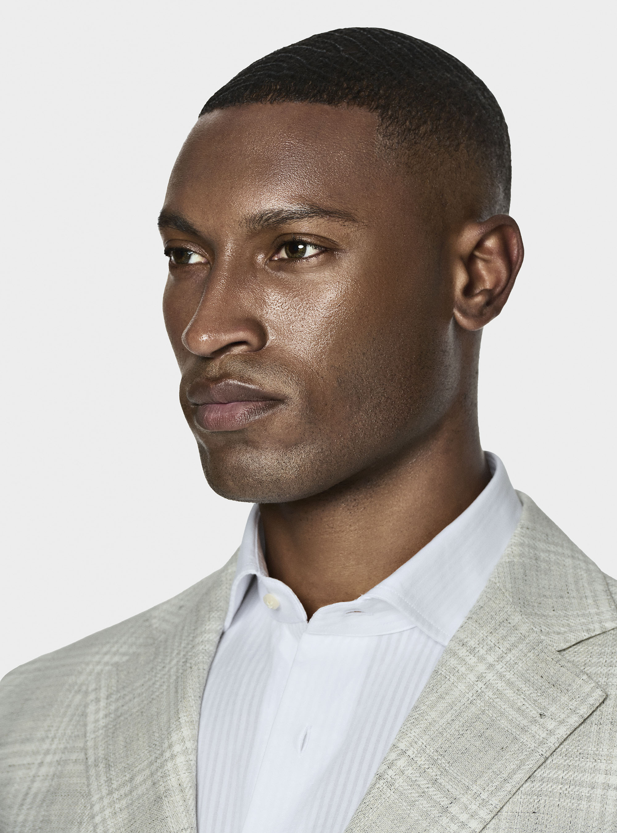 Giacca fantasia in lino e cotone, GRIGIO MELANGE 0151C