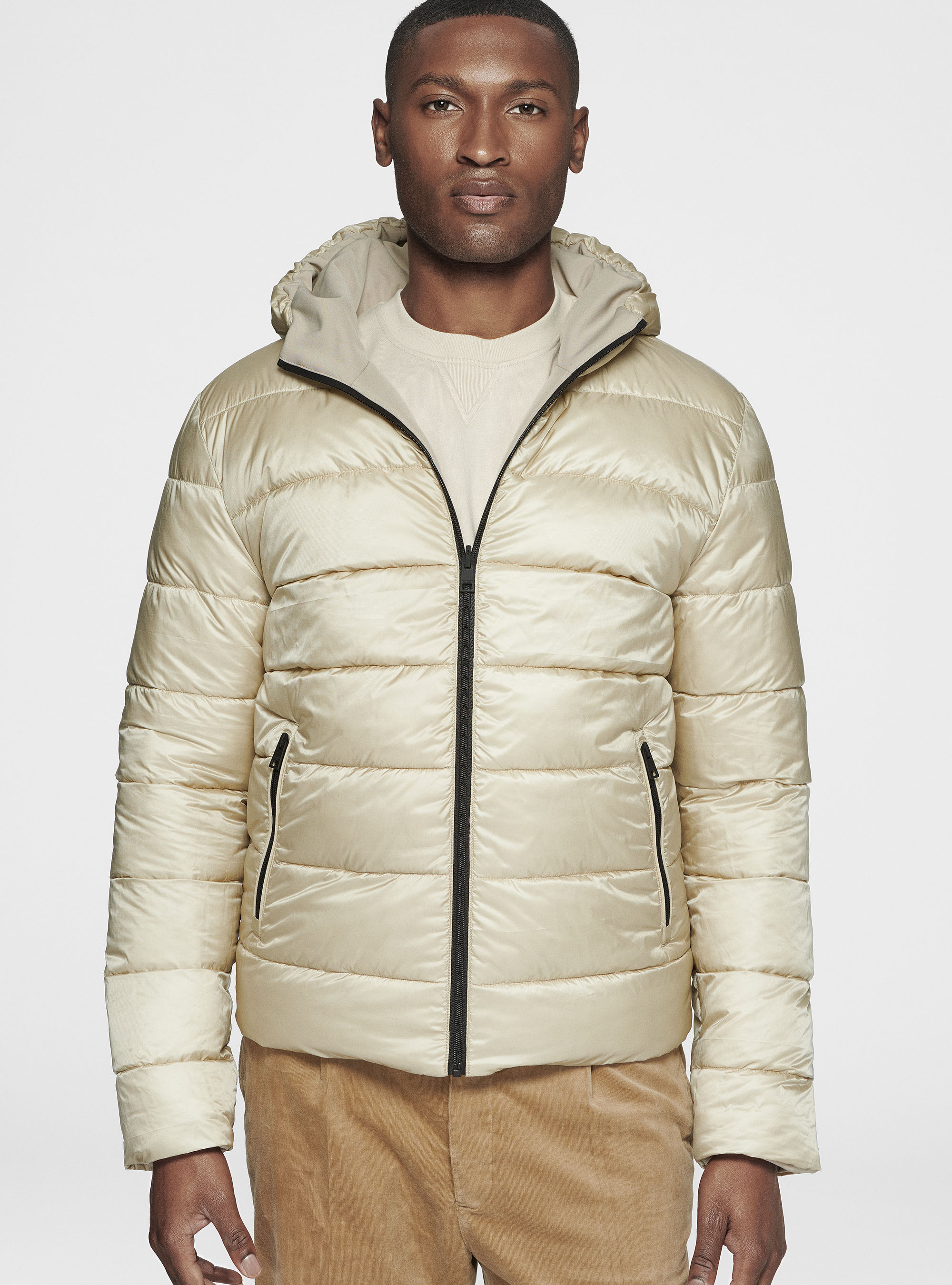 Giubbino reversibile con cappuccio, SABBIA