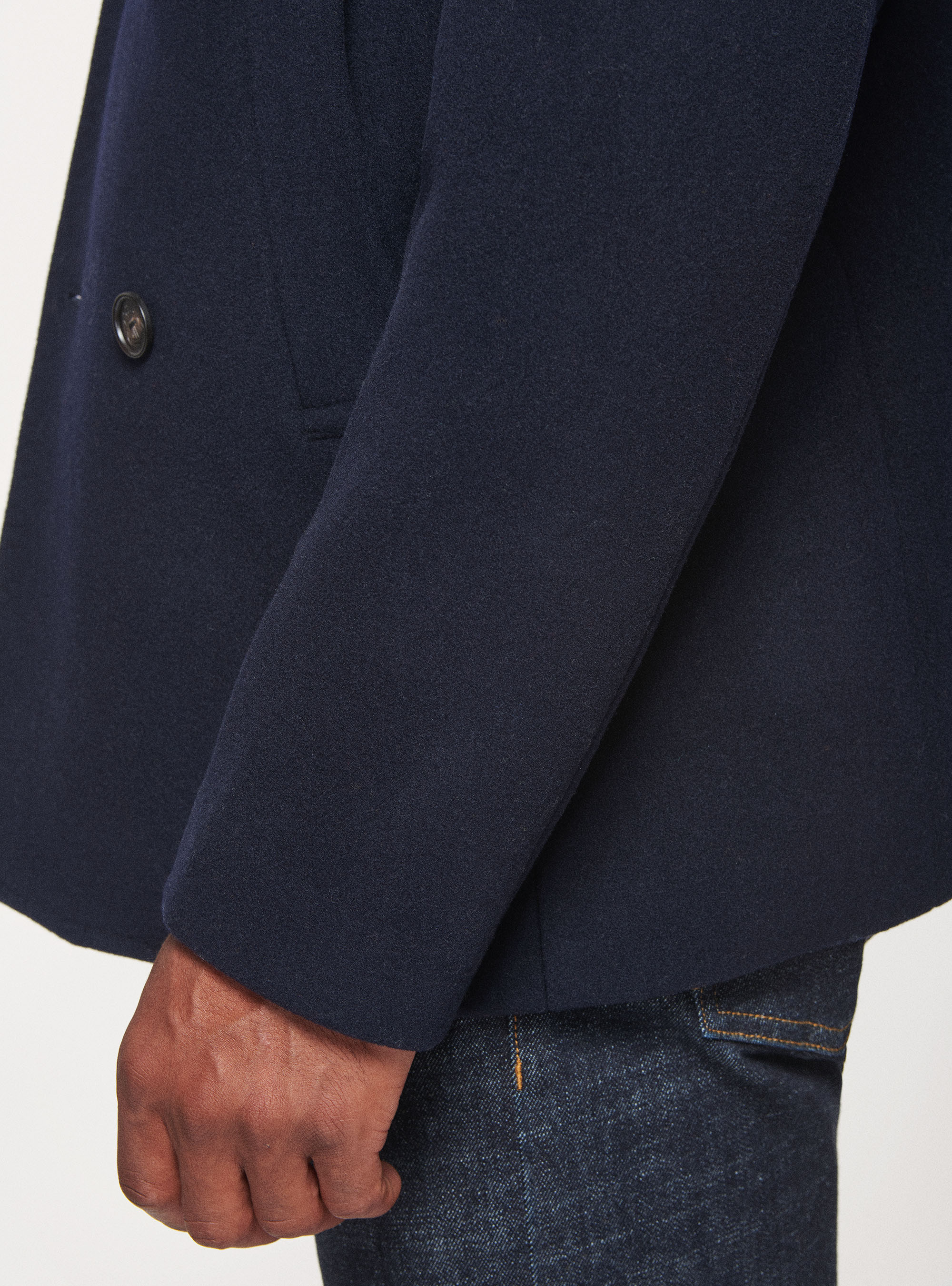 Peacoat aus Lammwolle, NAVY 0218C