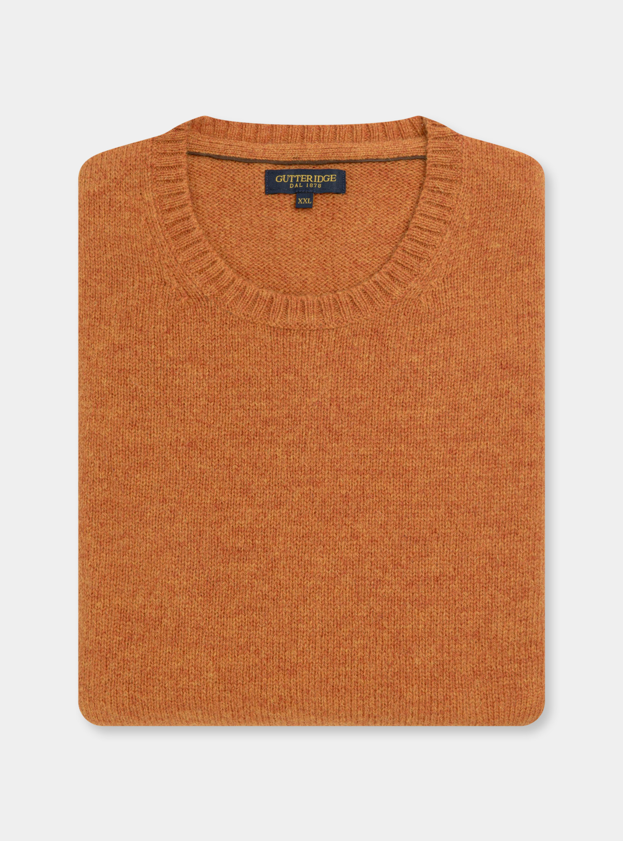 Maglia in pura lana Shetland, ARANCIONE
