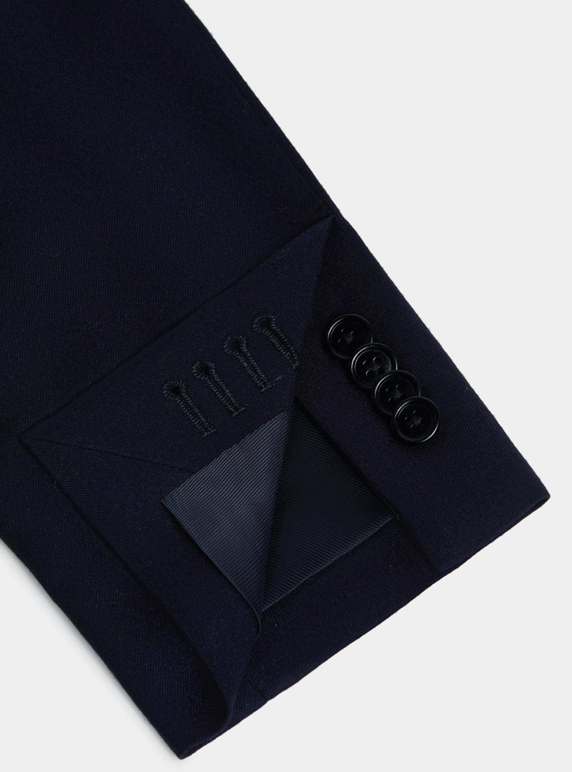 Vitale Barberis Canonico veste en flanelle à double boutonnage, BLEU MARINE