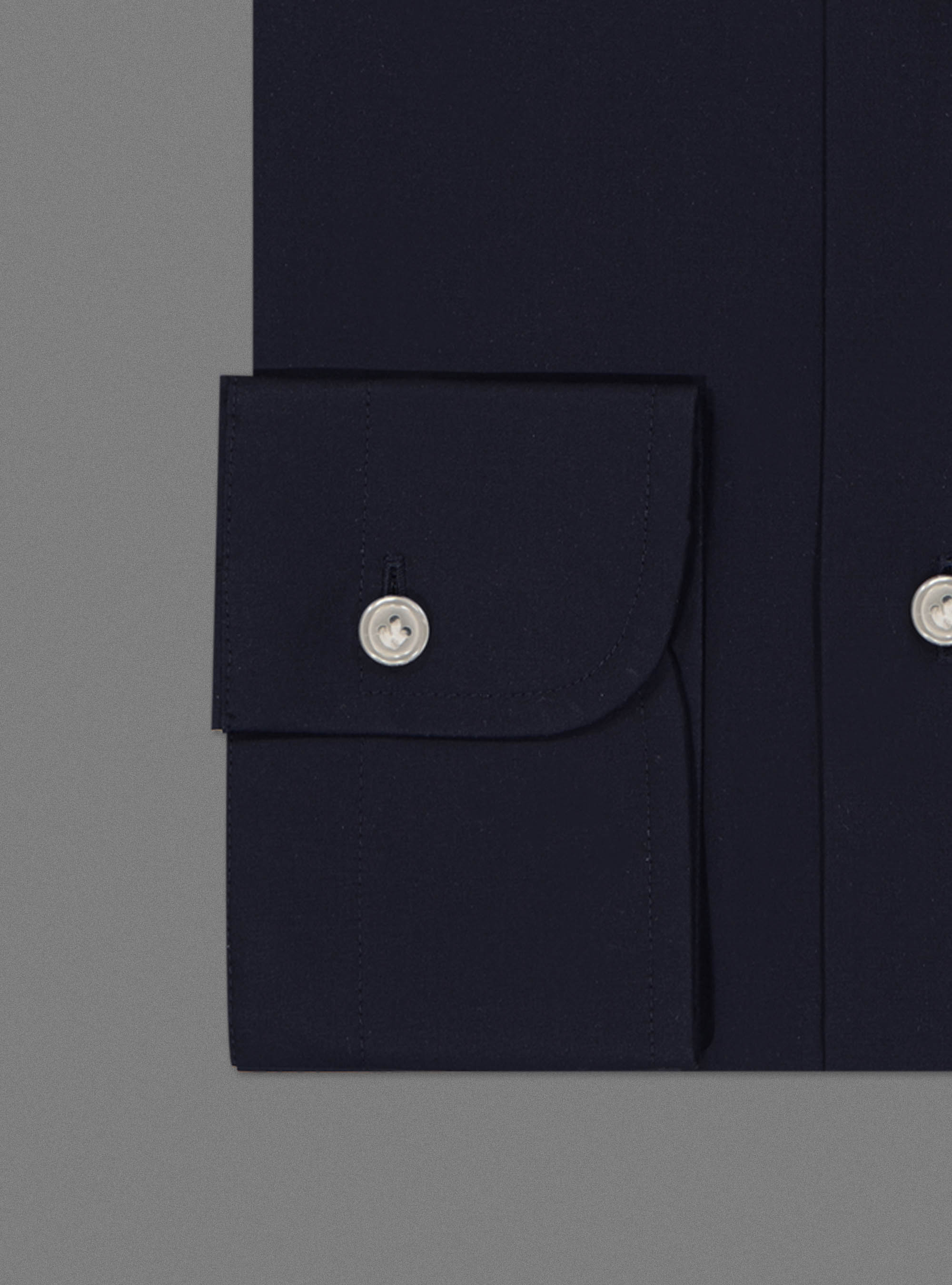 Camicia in popeline di cotone, BLU NAVY