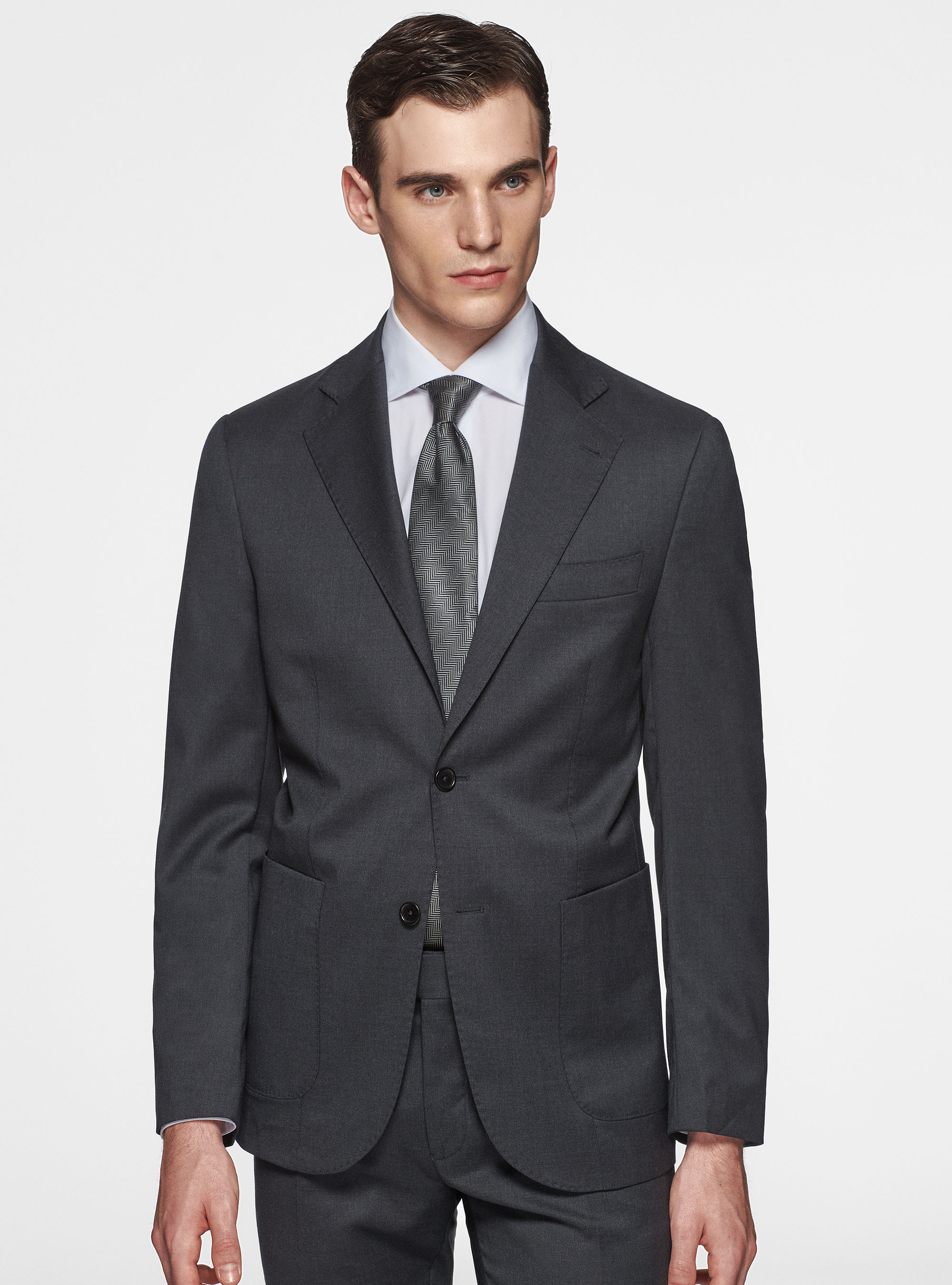 Giacca in pura lana, ASFALTO