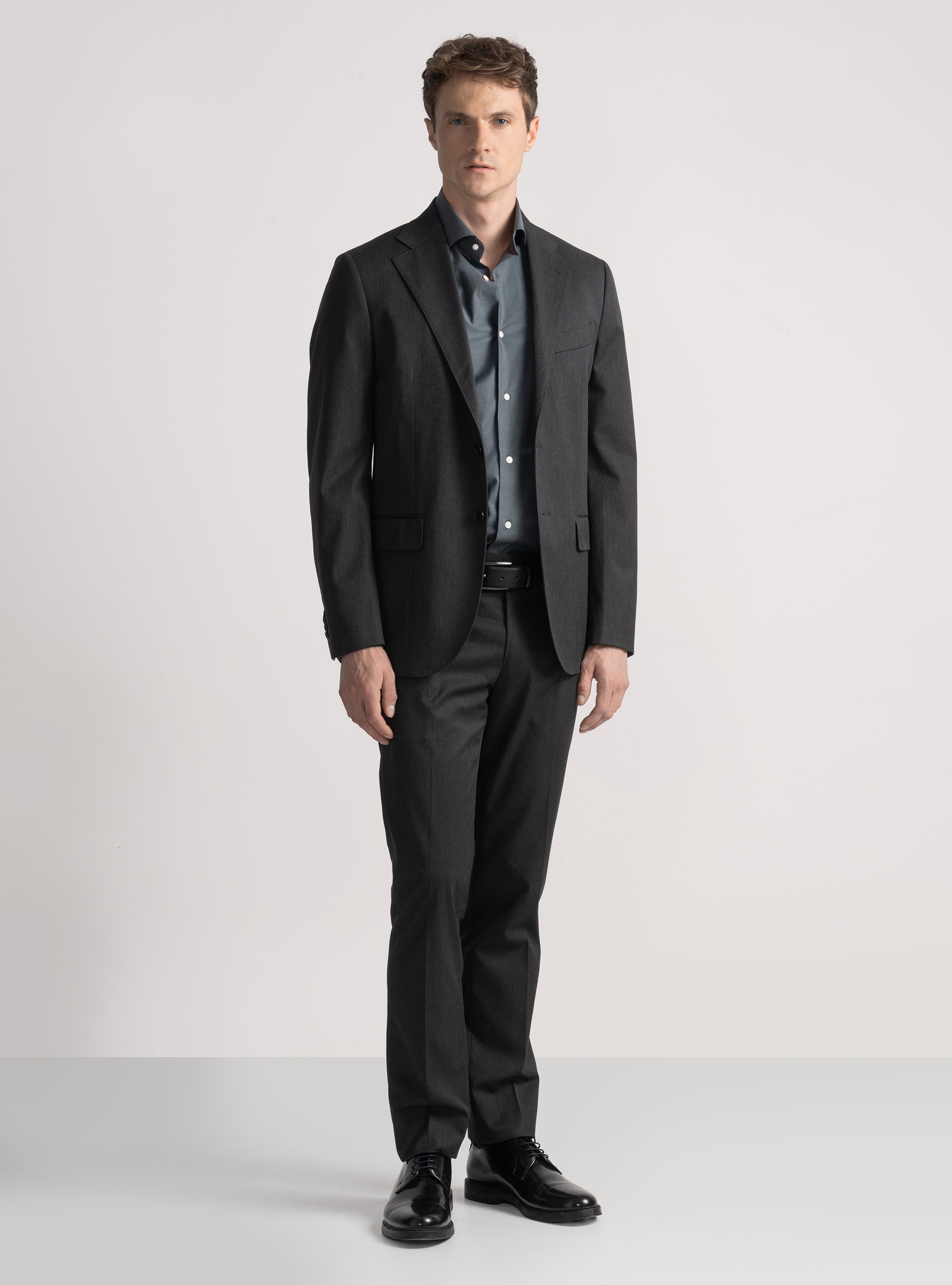 Giacca per abito slim fit, ASFALTO