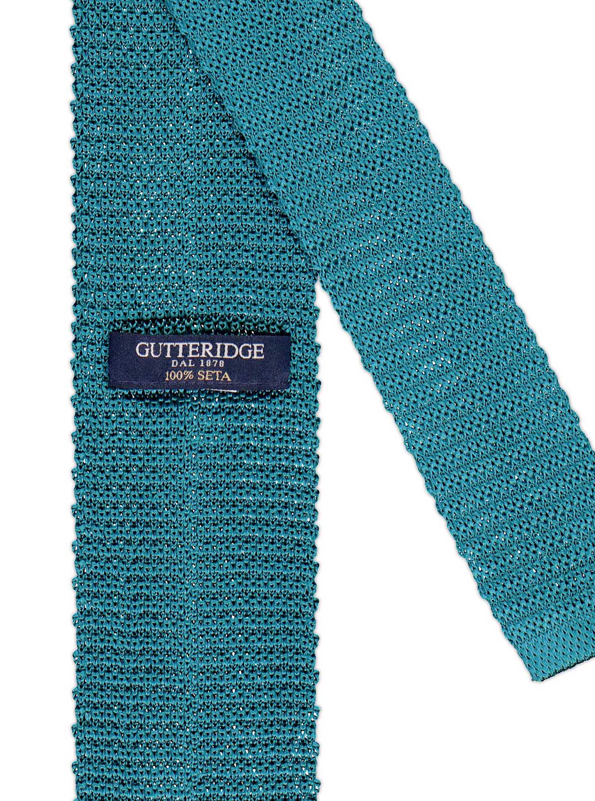 Cravatta a maglia tinta unita, EMERALD 063C