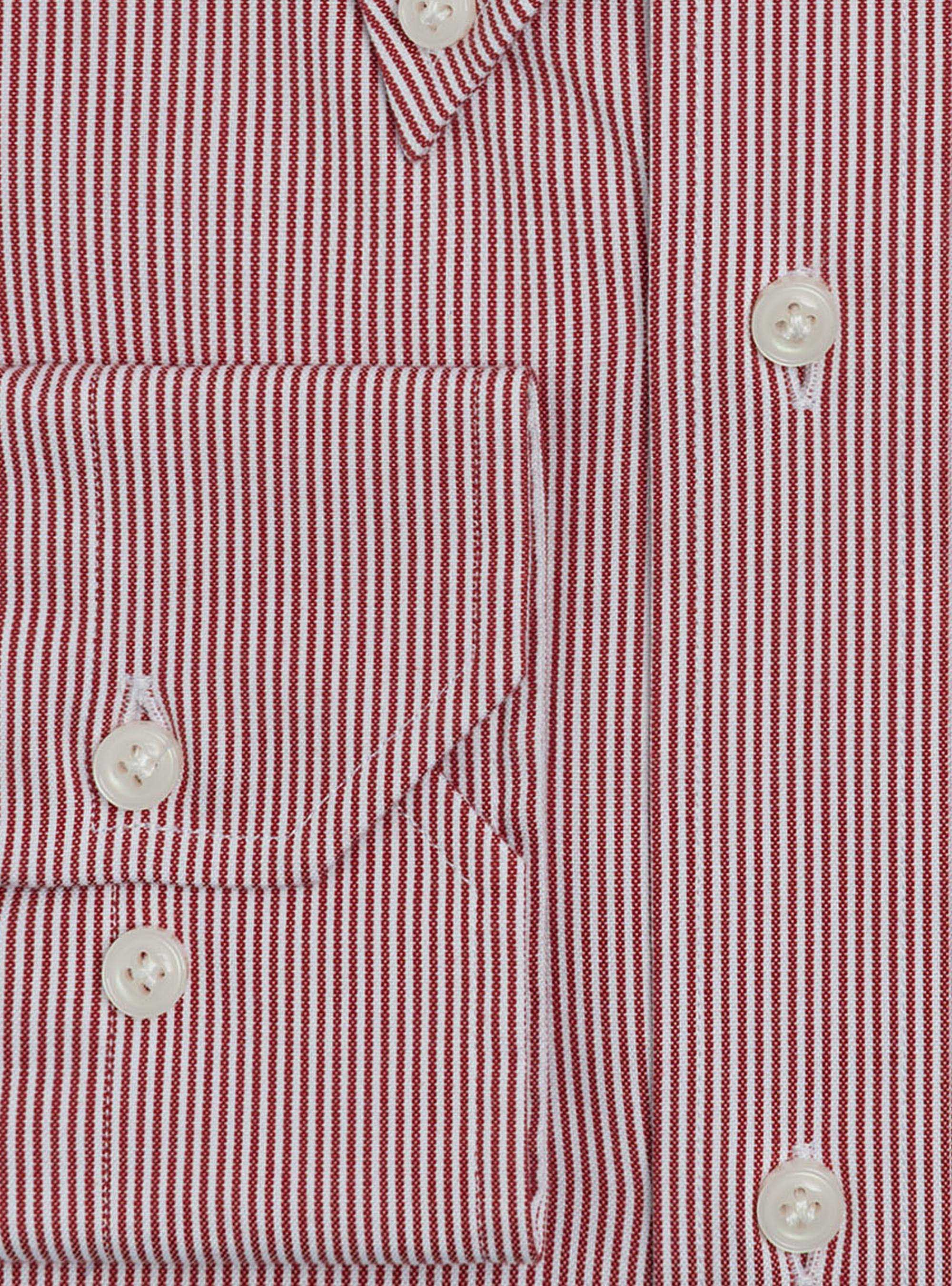 Double twisted cotton oxford button-down collar shirt, RED
