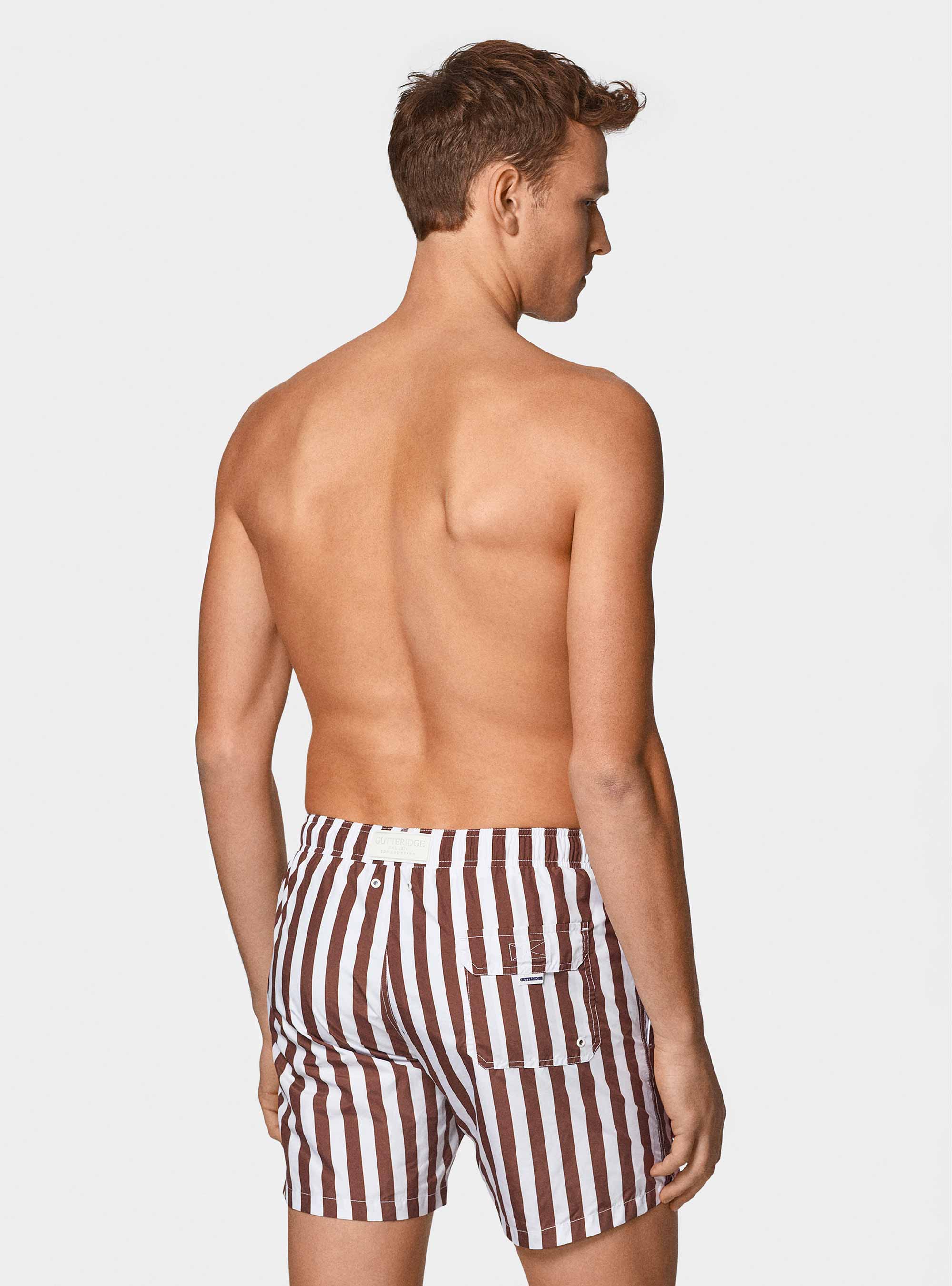 Costume da bagno riga larga, TABACCO