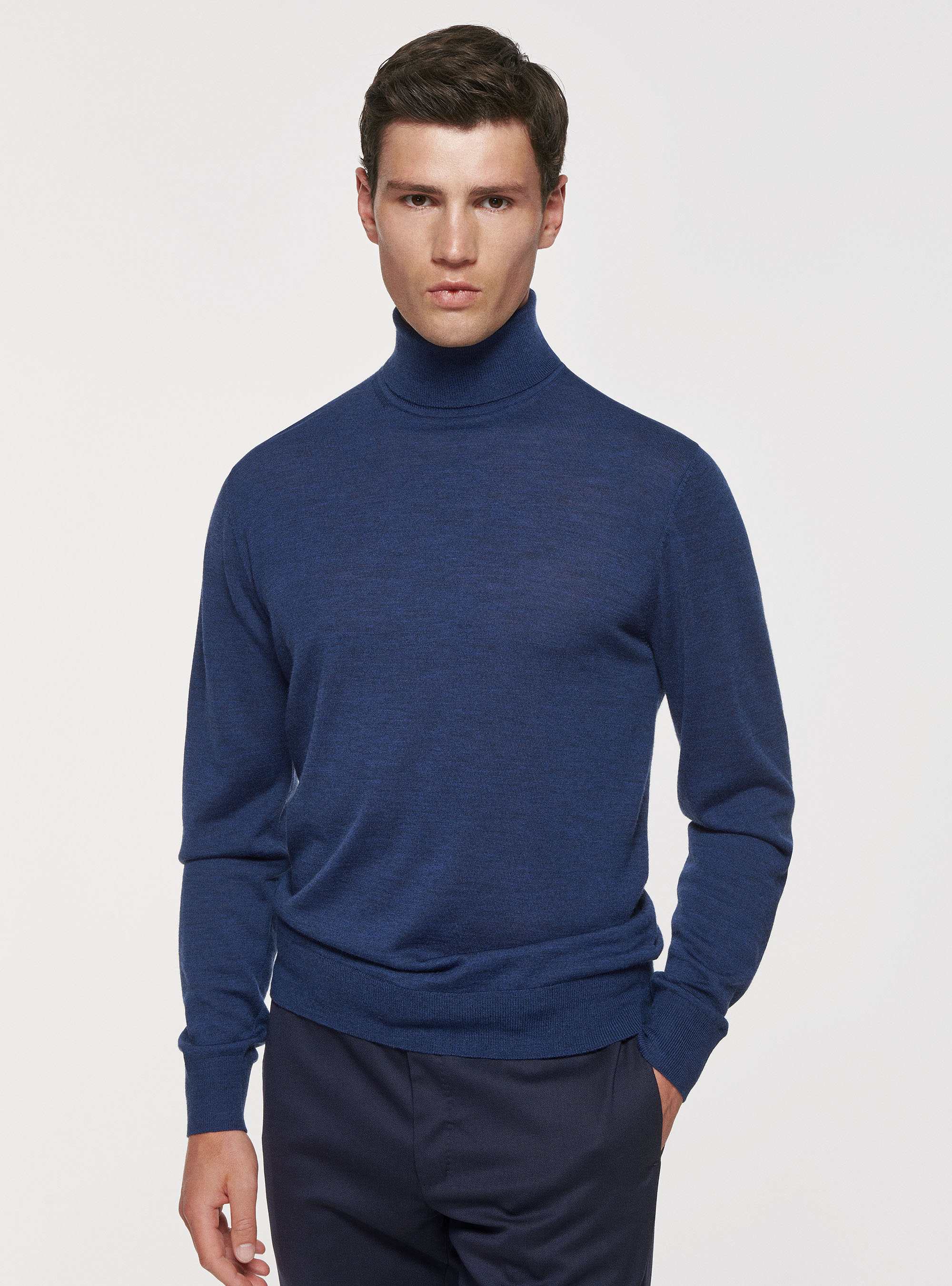 Dolcevita in pura lana merino, INCHIOSTRO