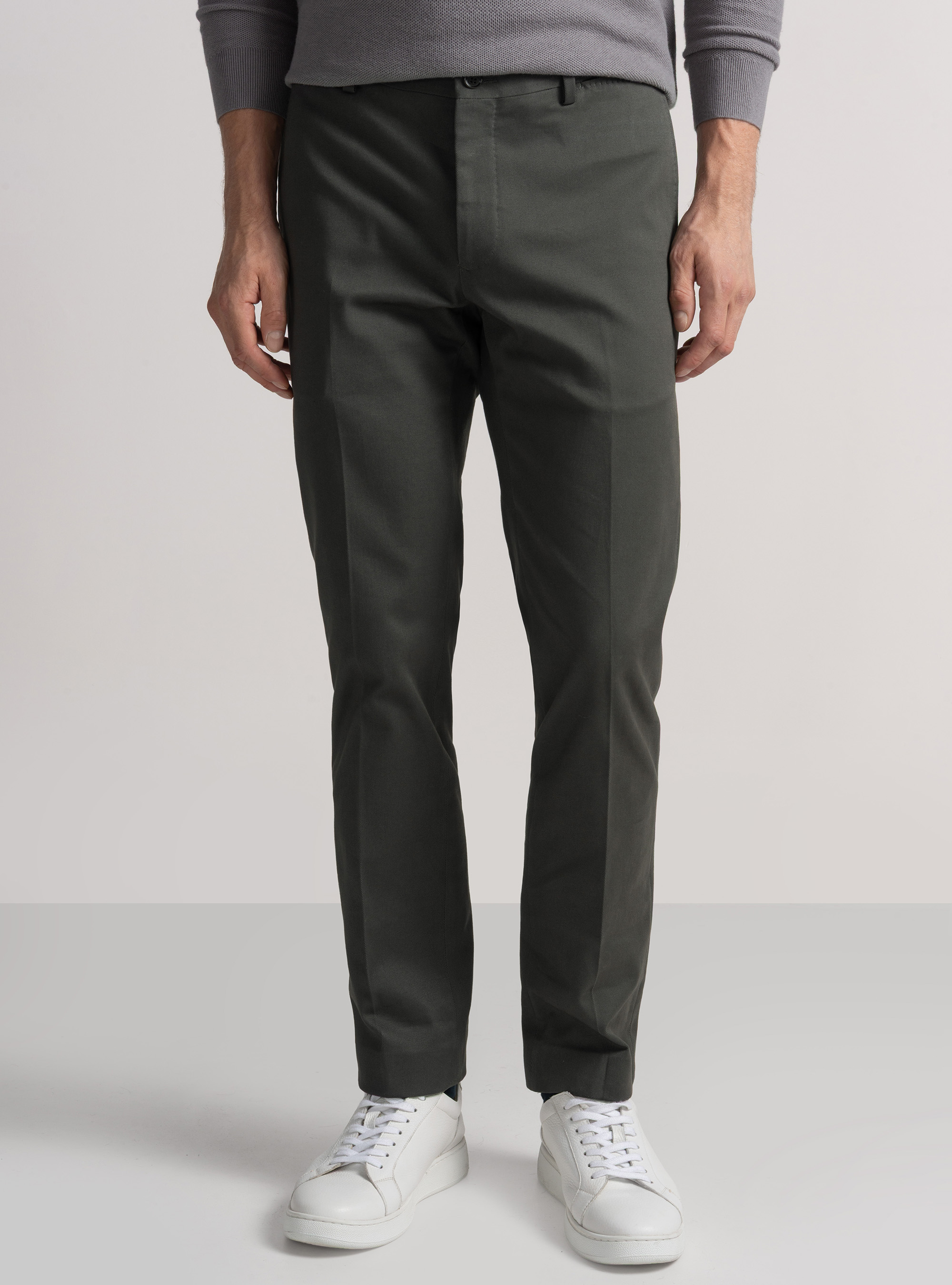 Hose aus mattierter Baumwolle, ASFALTO 0115C