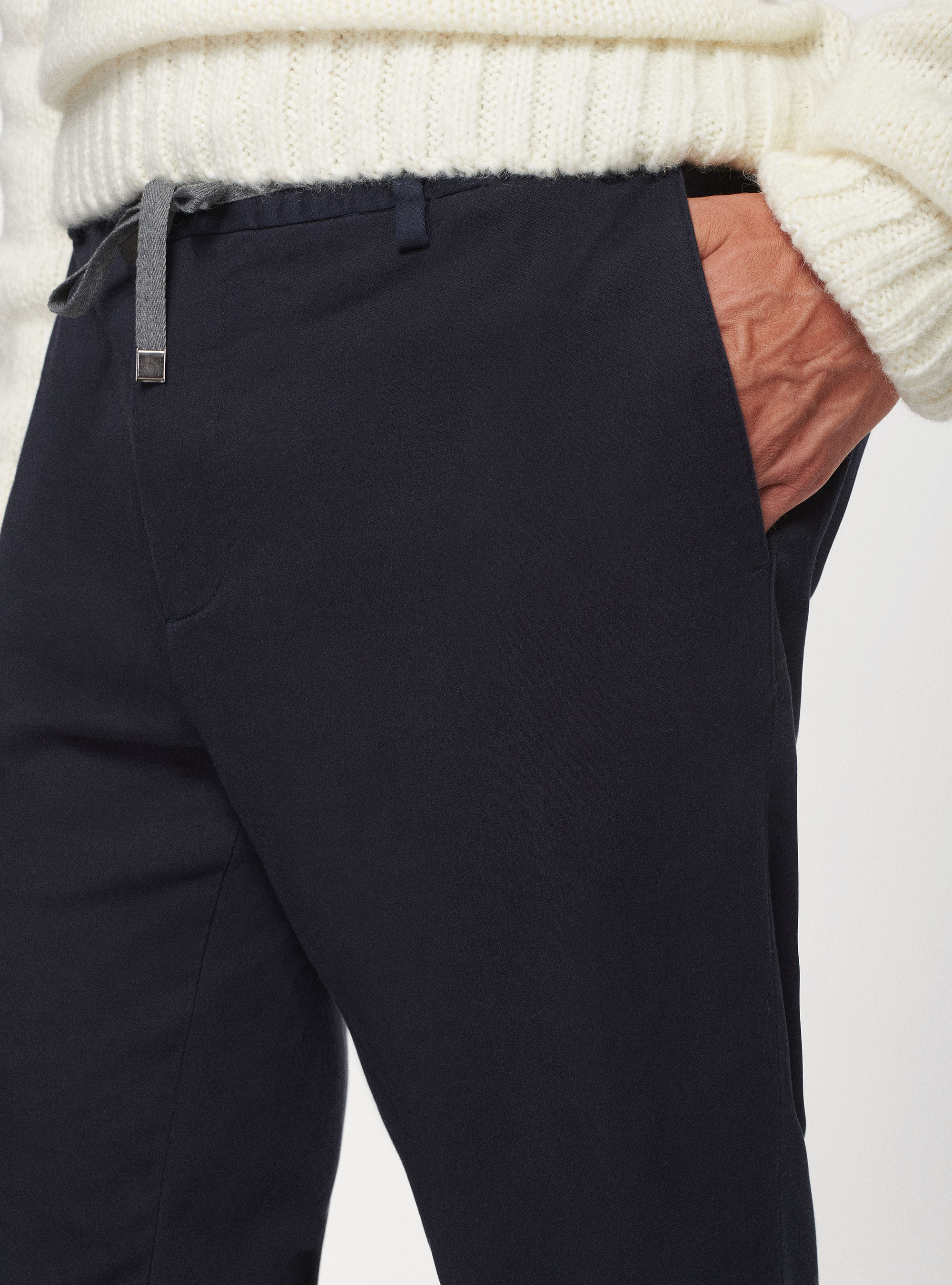 Joggers in misto cotone, BLU NAVY