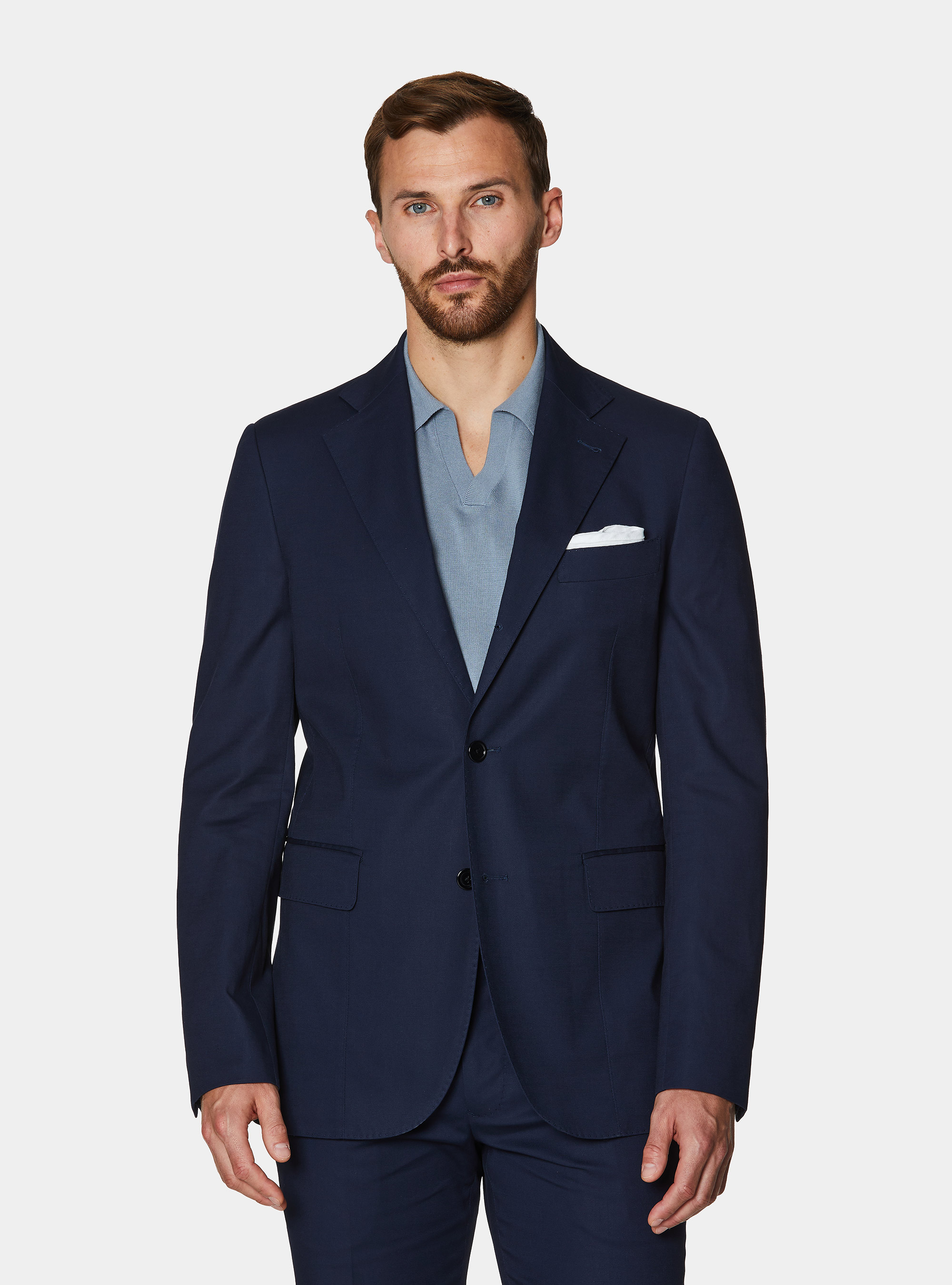 Giacca abito in cotone, BLU NAVY