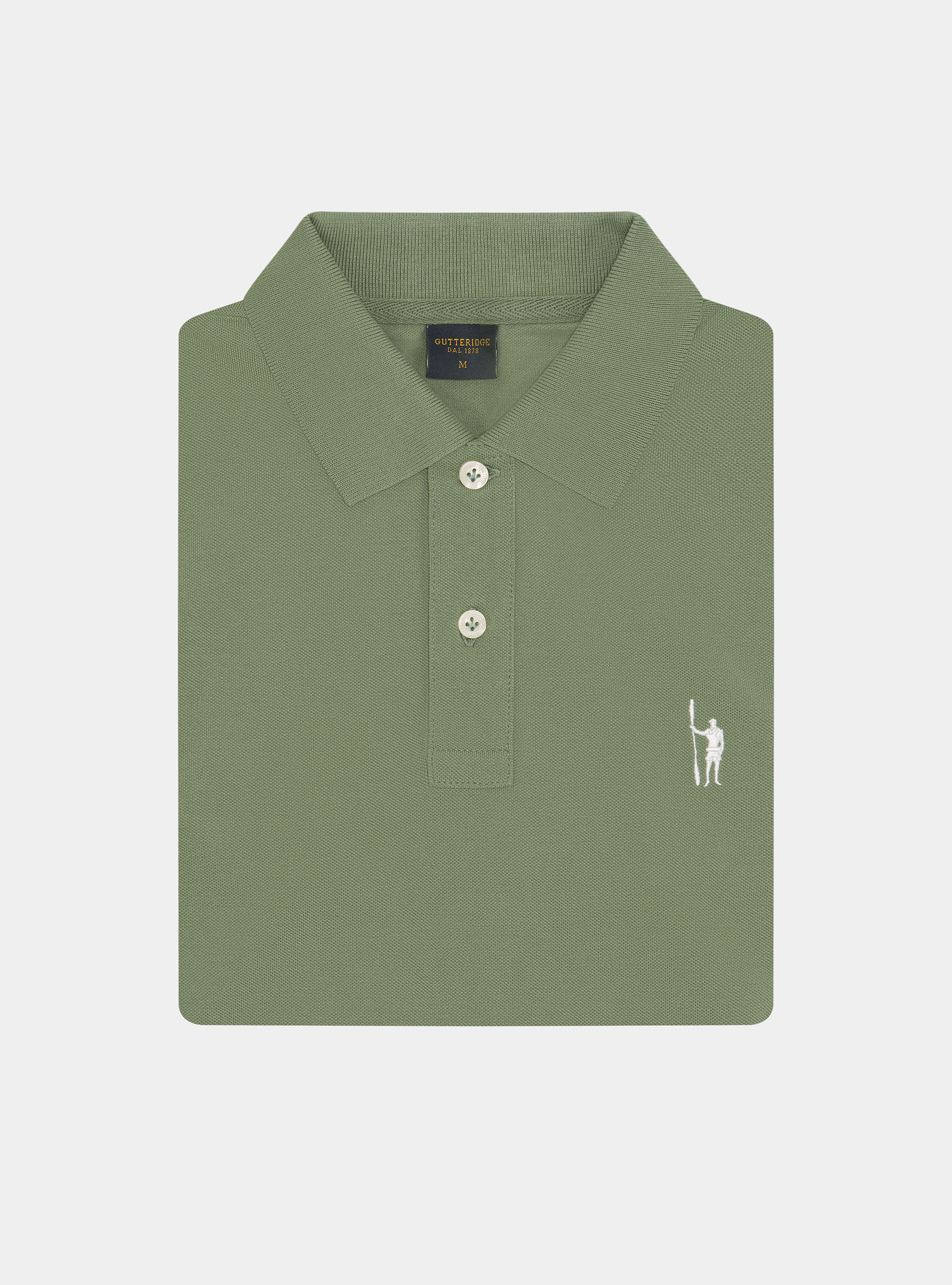 Classic piqu&eacute; polo shirt, VERDE SALVIA 0604C